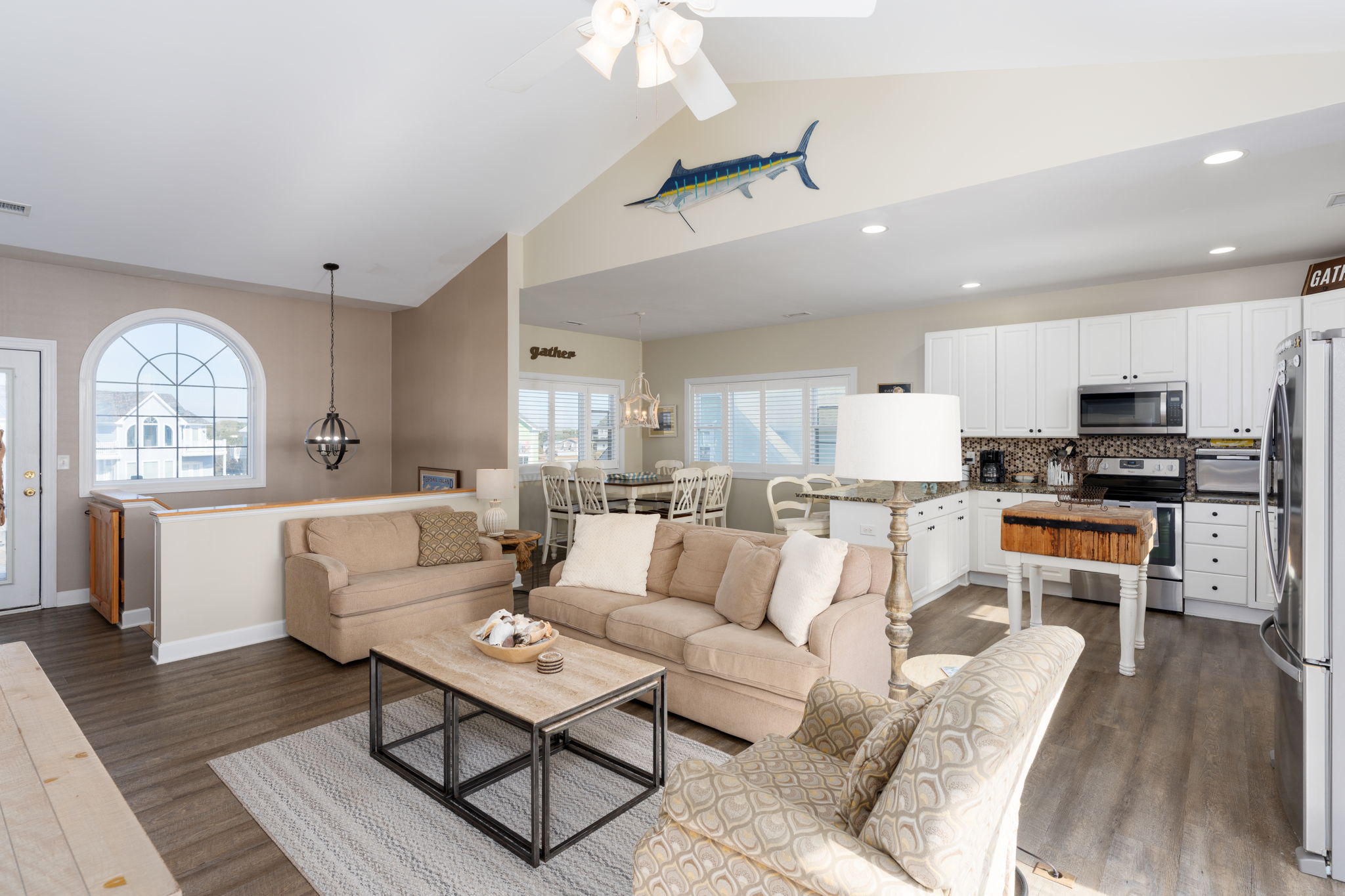 Open Living Room & Kitchen