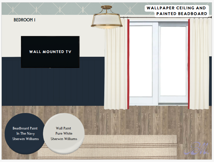 Refreshed main floor bedroom featuring clean lines & a calm, comfortable setup.
