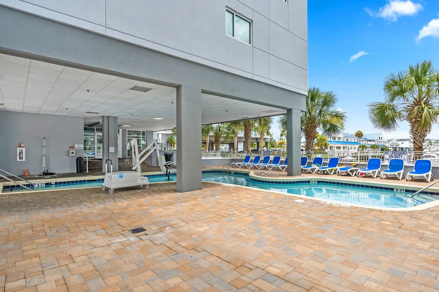 Modern pool space