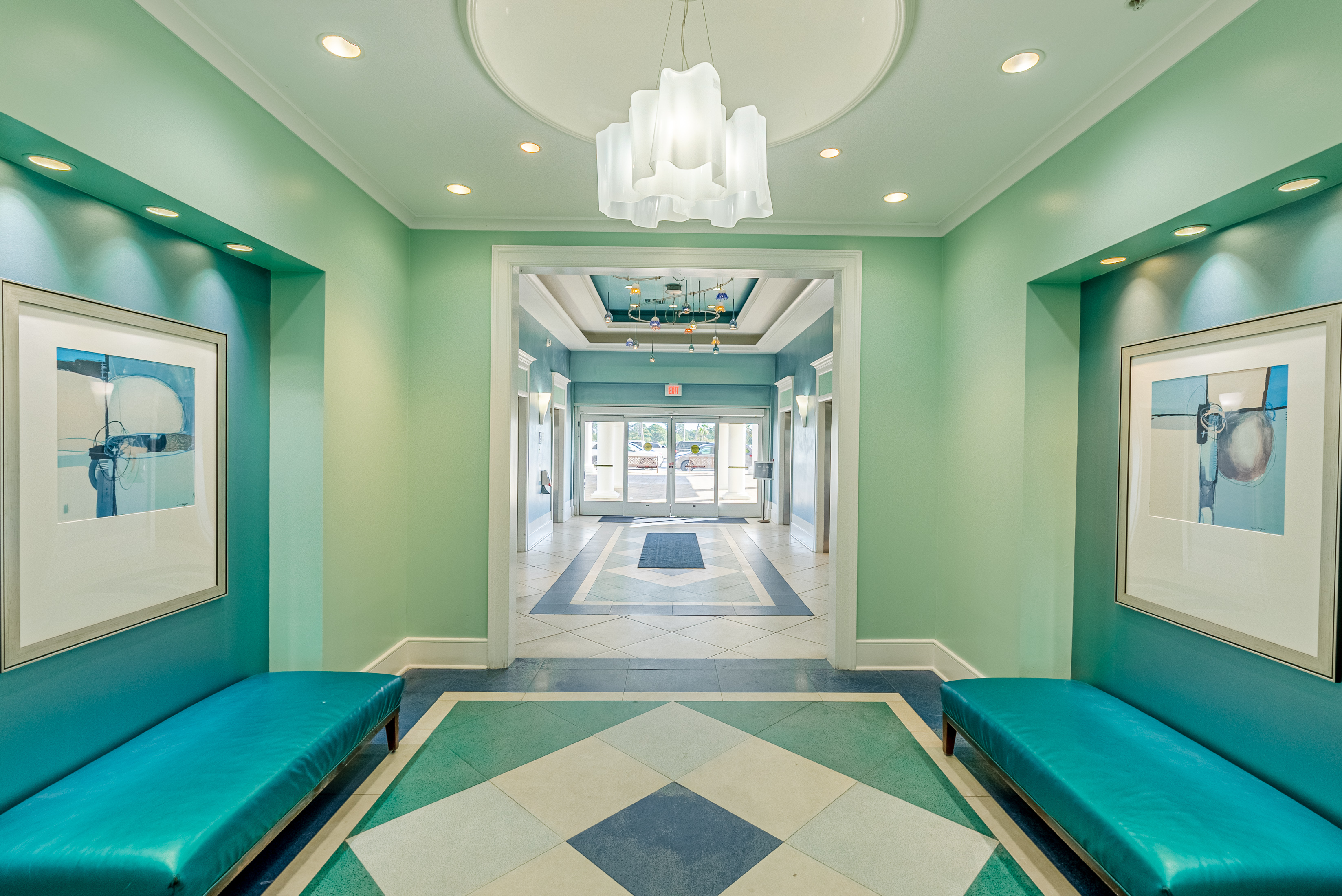 Elevators and lobby area