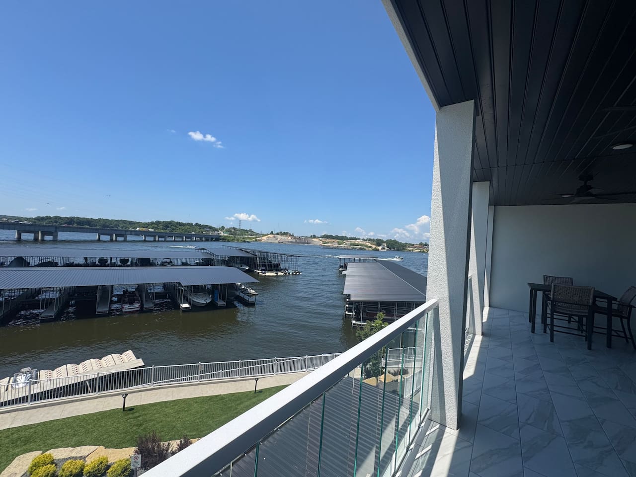 Views of the Grand Glaize Bridge and Docks