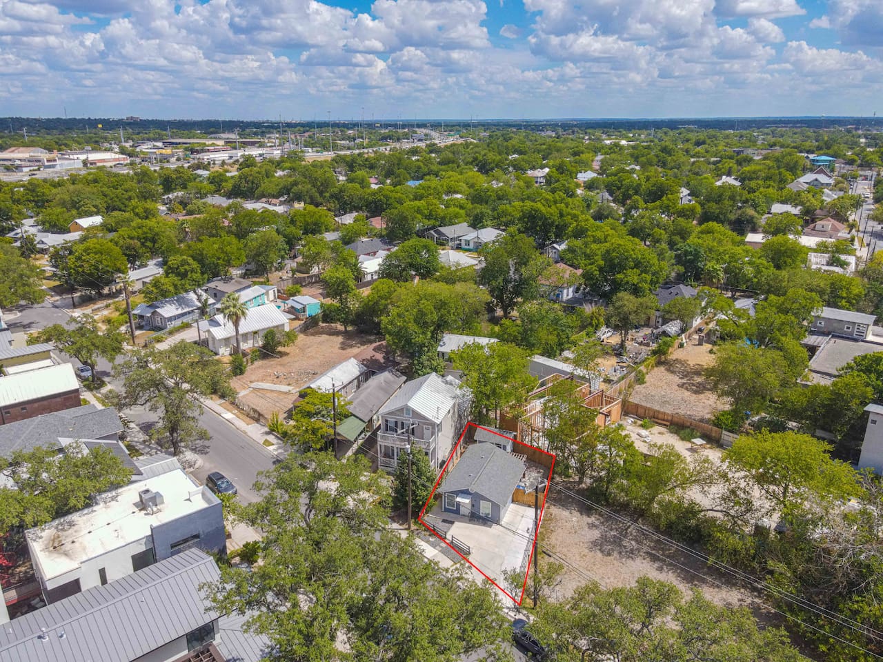 Aerial view on top 