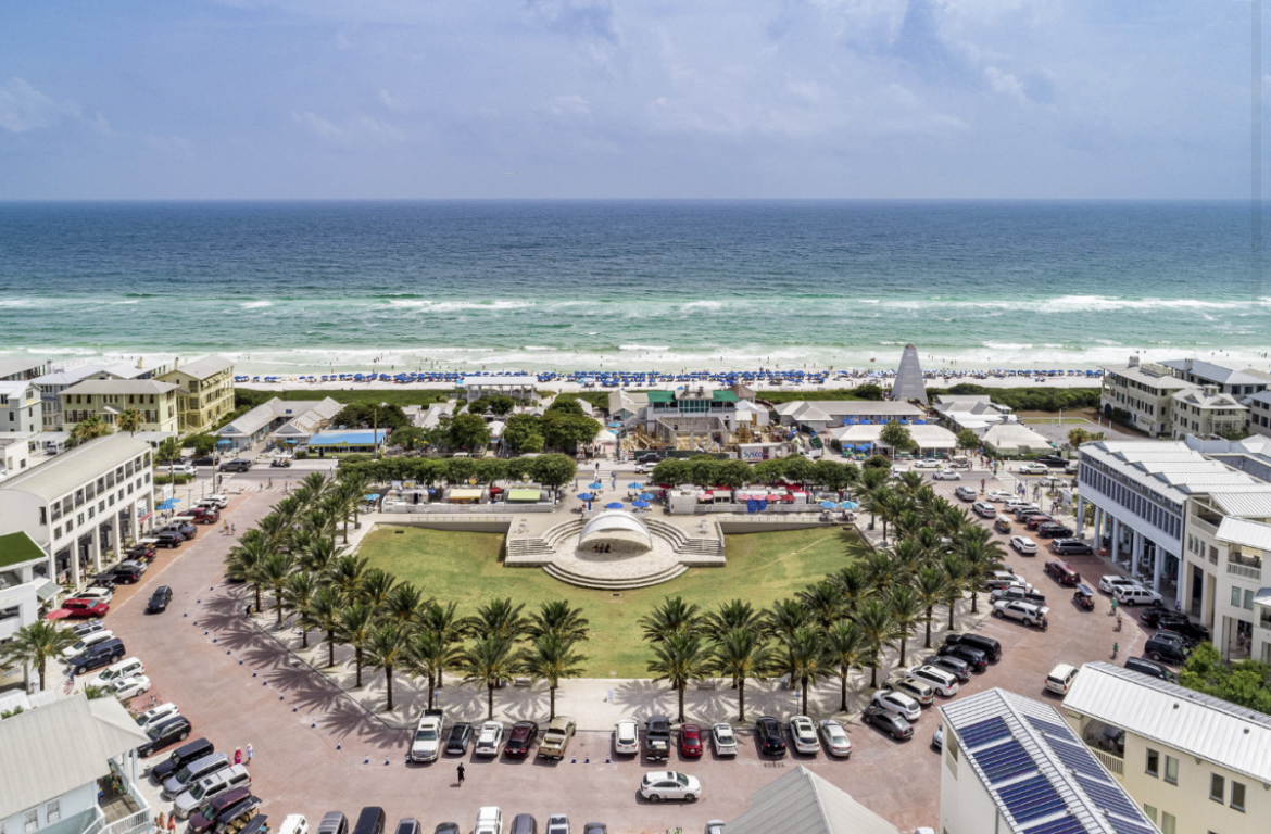 Drive the golfcart to Seaside, only 1.3 miles away