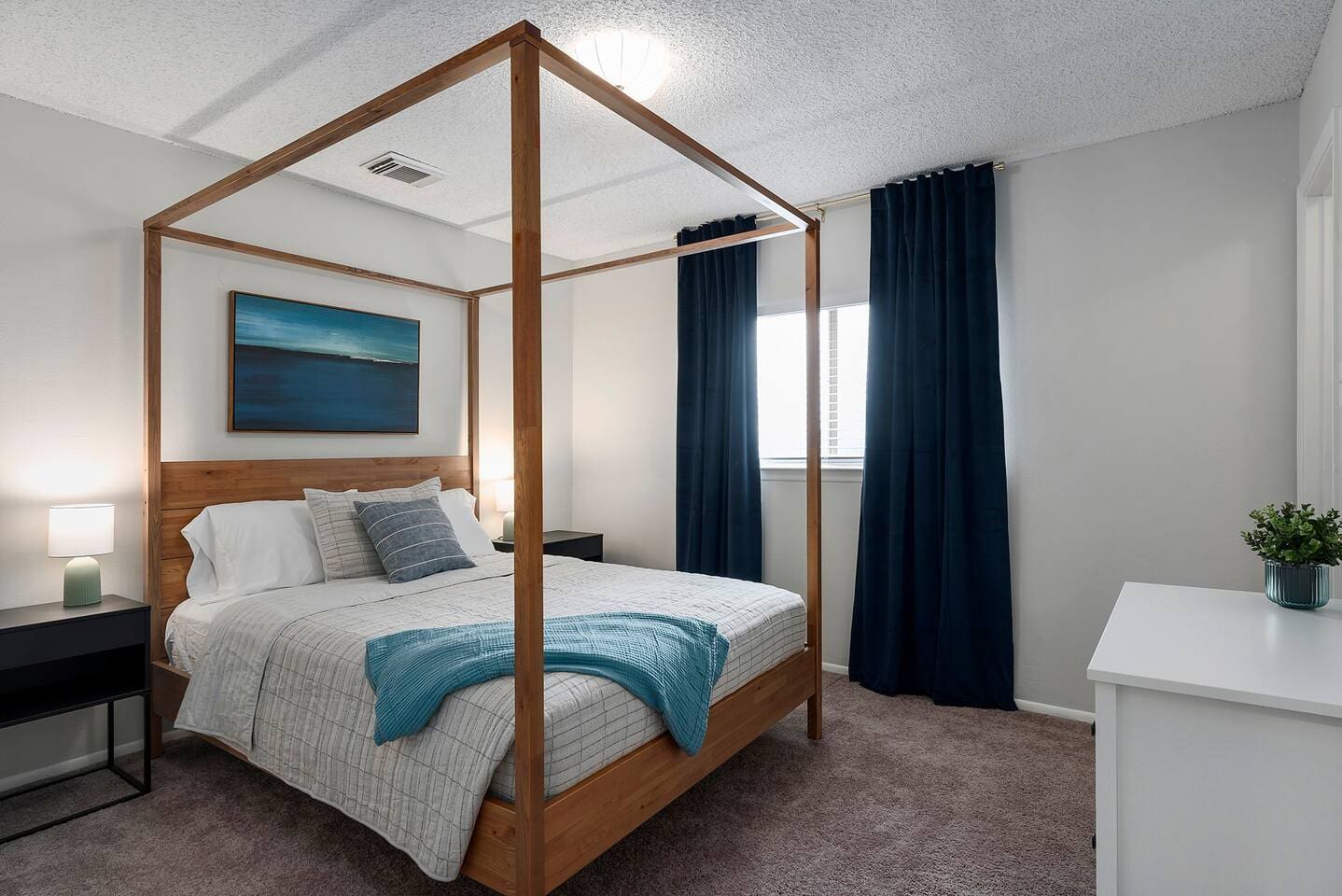 Comfortable, plushy mattress will have you sleeping on clouds.