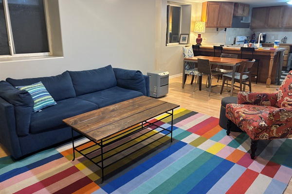 Lower Living Room and Dining Area