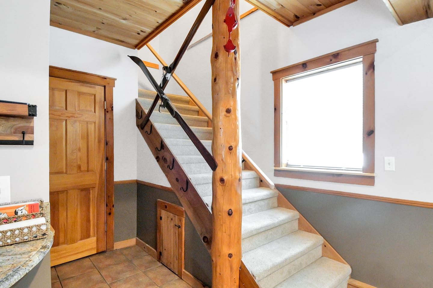 Head upstairs to the cozy bedrooms.