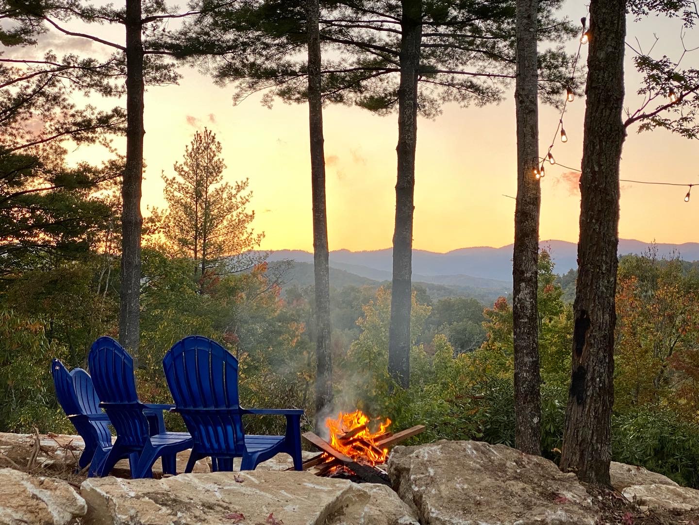 Sunset views at the fire pit 