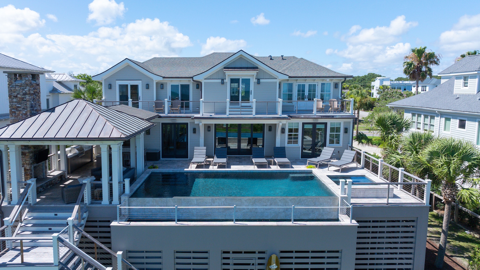Pool Deck | Beach Shelter | 3708 Palm Blvd | Isle of Palms, SC | IOP Escapes