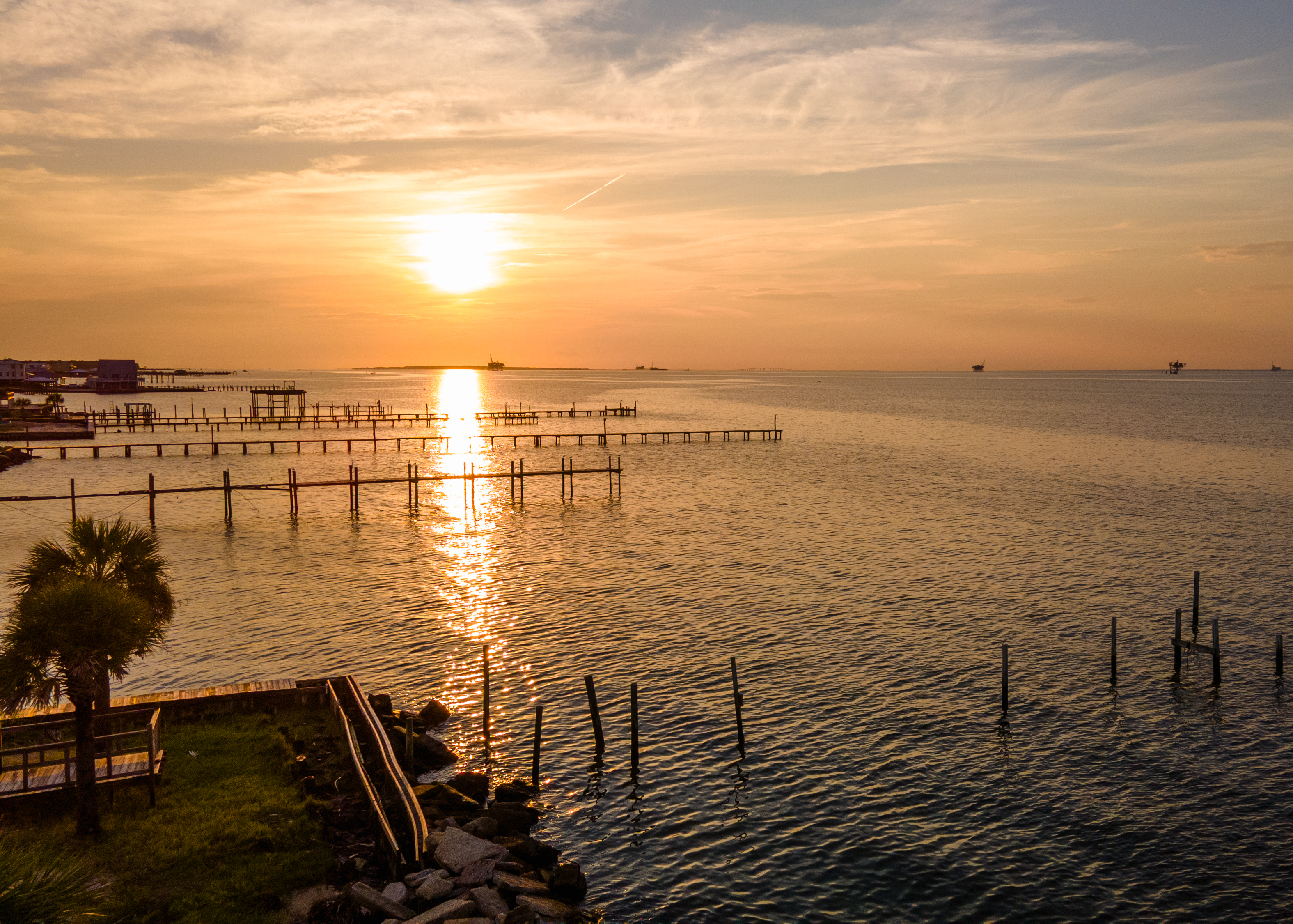 Sunset on bay
