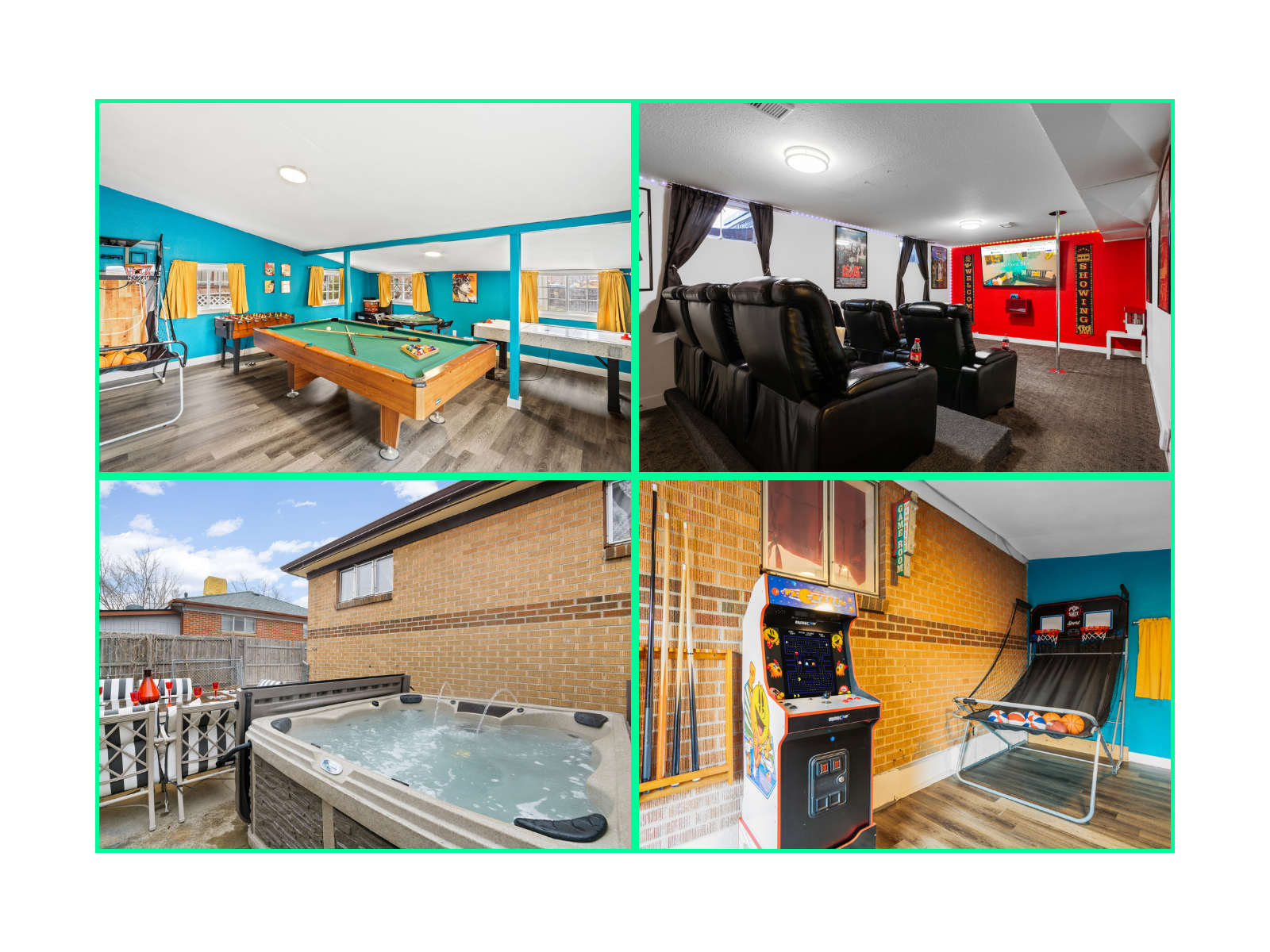 Stylish Game Room And Luxurious Hot Tub - Vibrant Escape - Denver, CO