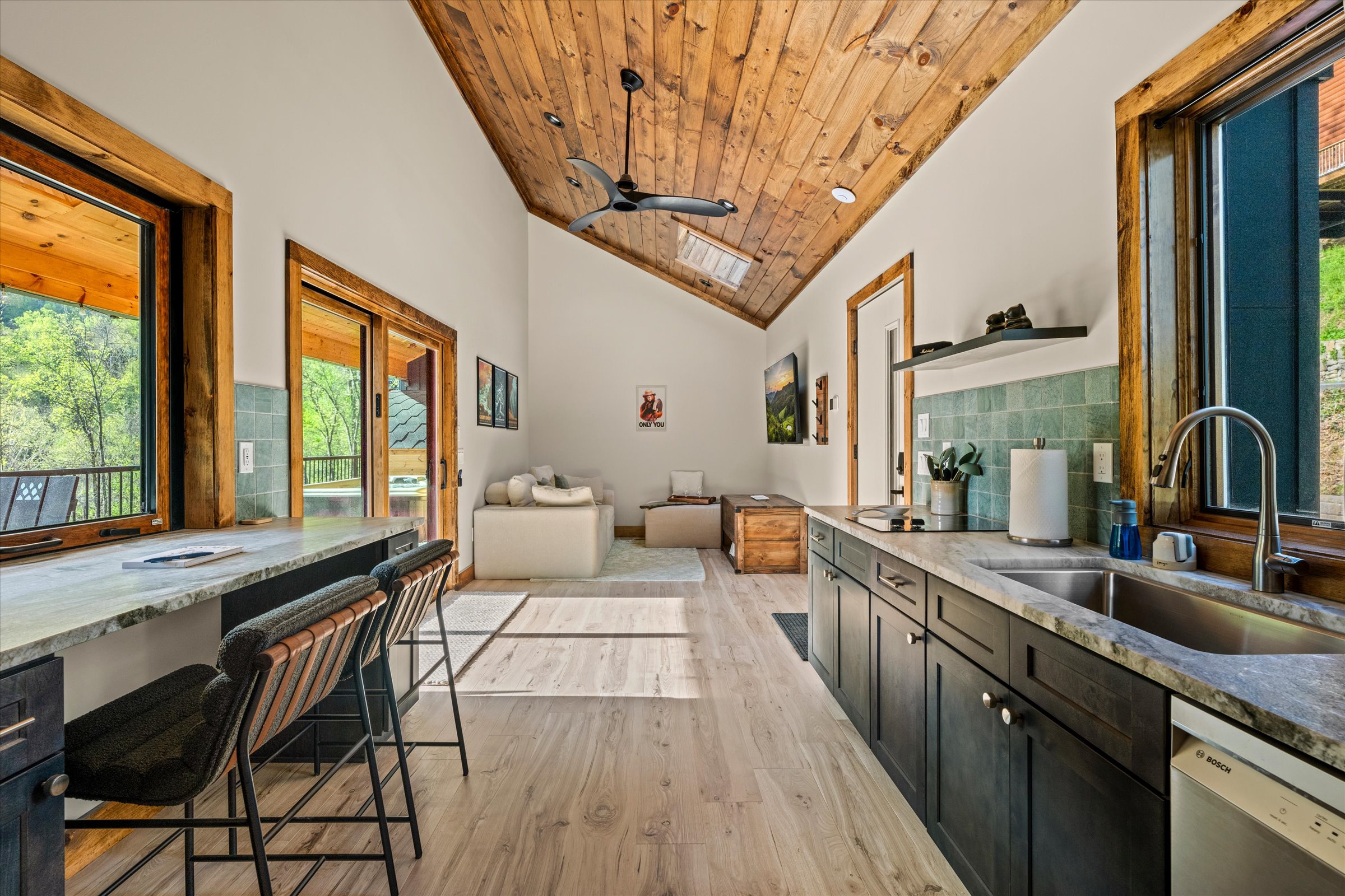 Kitchen and living are one big space