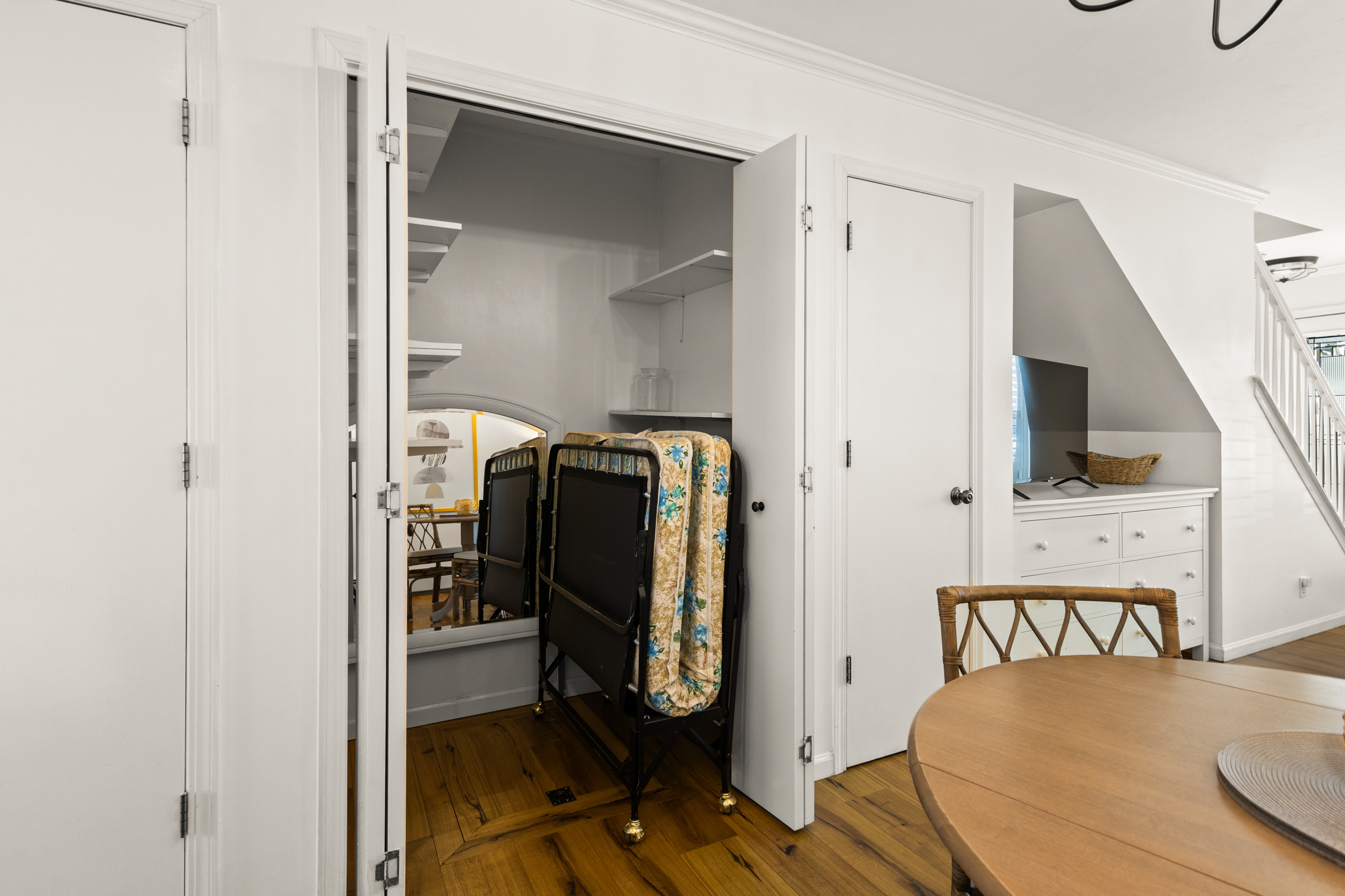 Under-Stairs Storage Closet |  Rollaway Beds