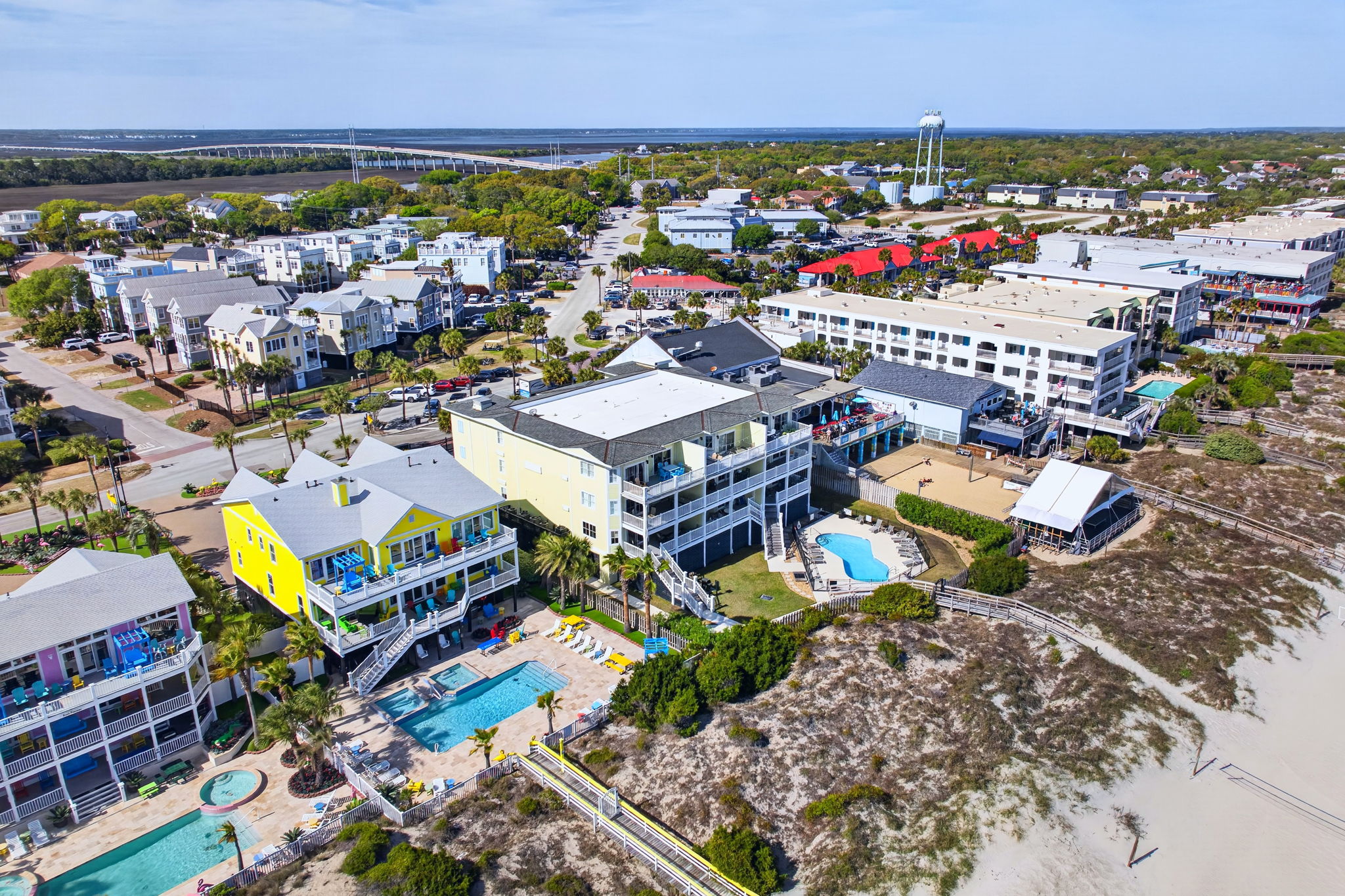 Aerial View | 1006 Ocean Blvd, Isle of Palms, SC | 102 Dunescape | IOP Escapes