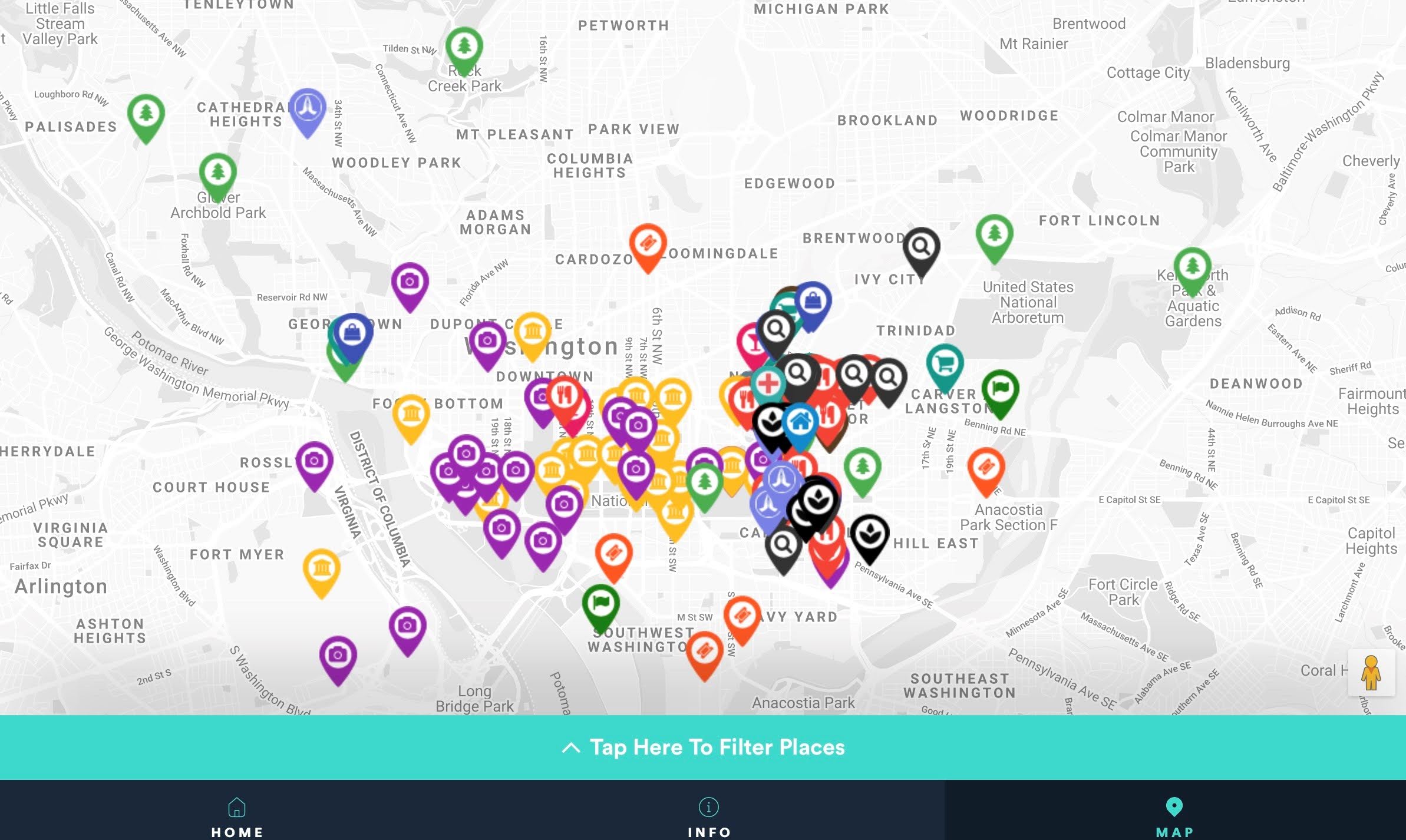 Explore nearby attractions with our interactive map—your home is marked in blue so you never lose your starting point.