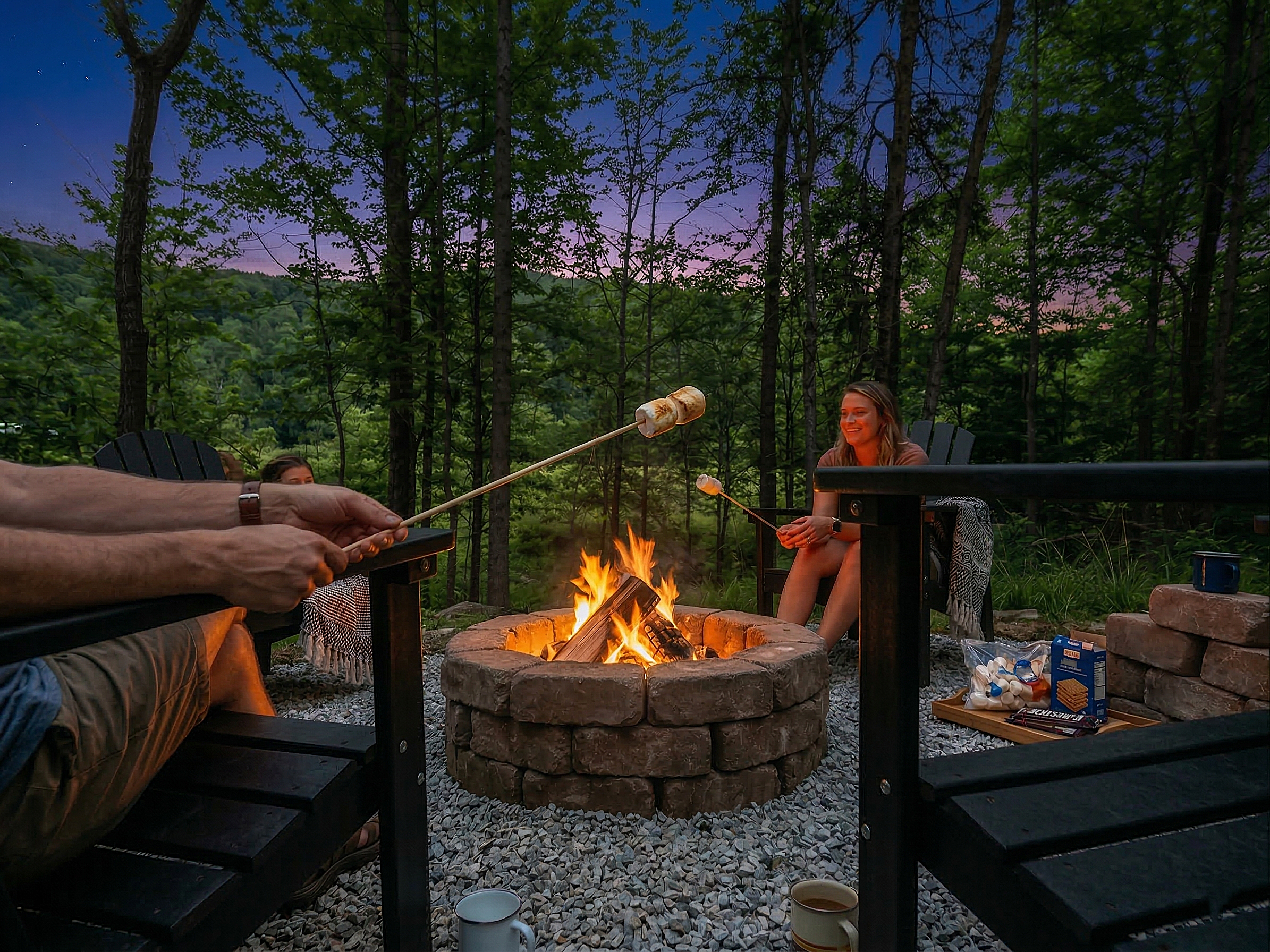 Roast marshmallows and make memories with smores under the stars