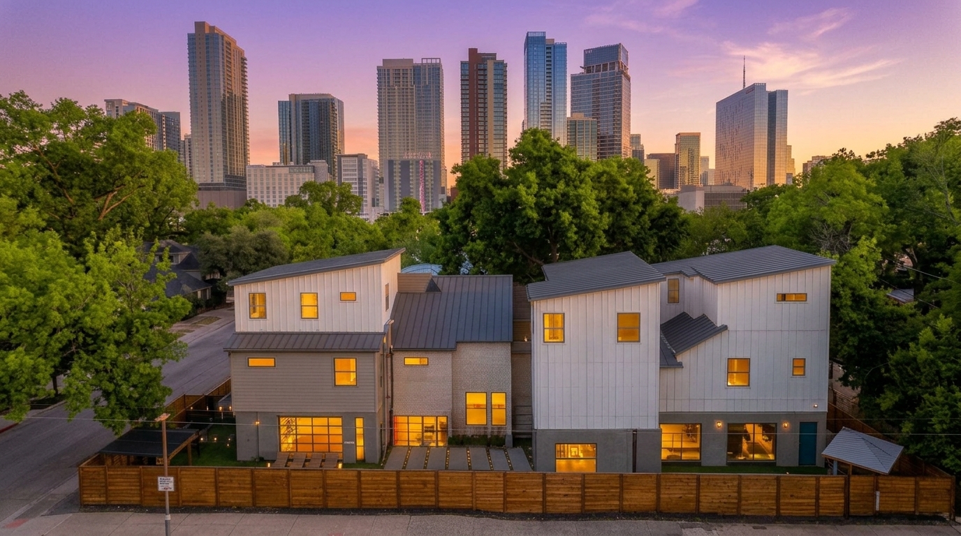 Three homes, 2 pools, 1 block from Downtown