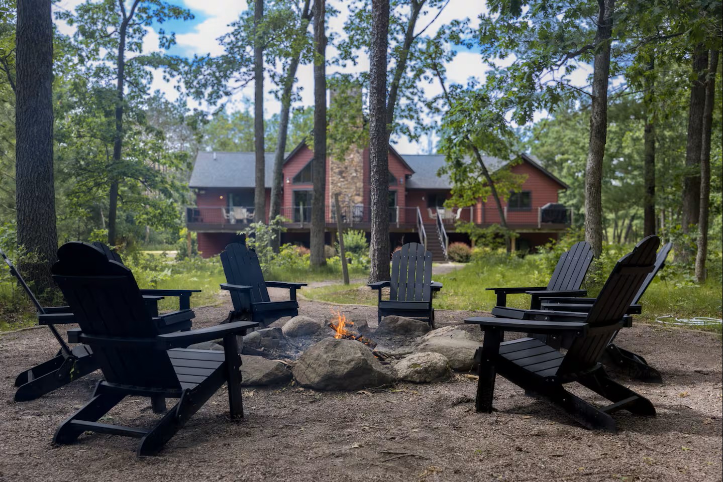 Outdoor fire pit - perfect for s'mores, stories, and family time.
