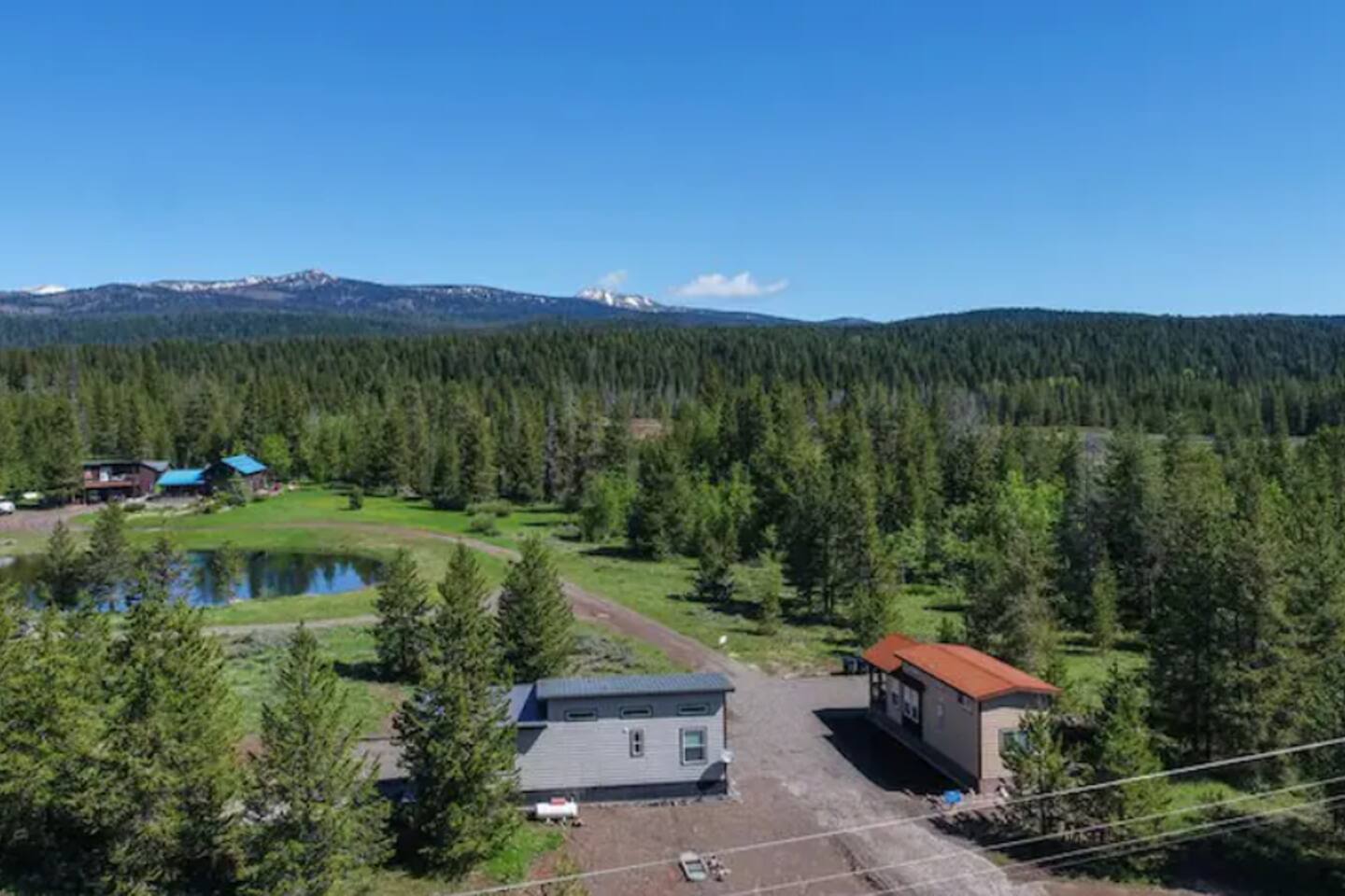 Aerial view of property
