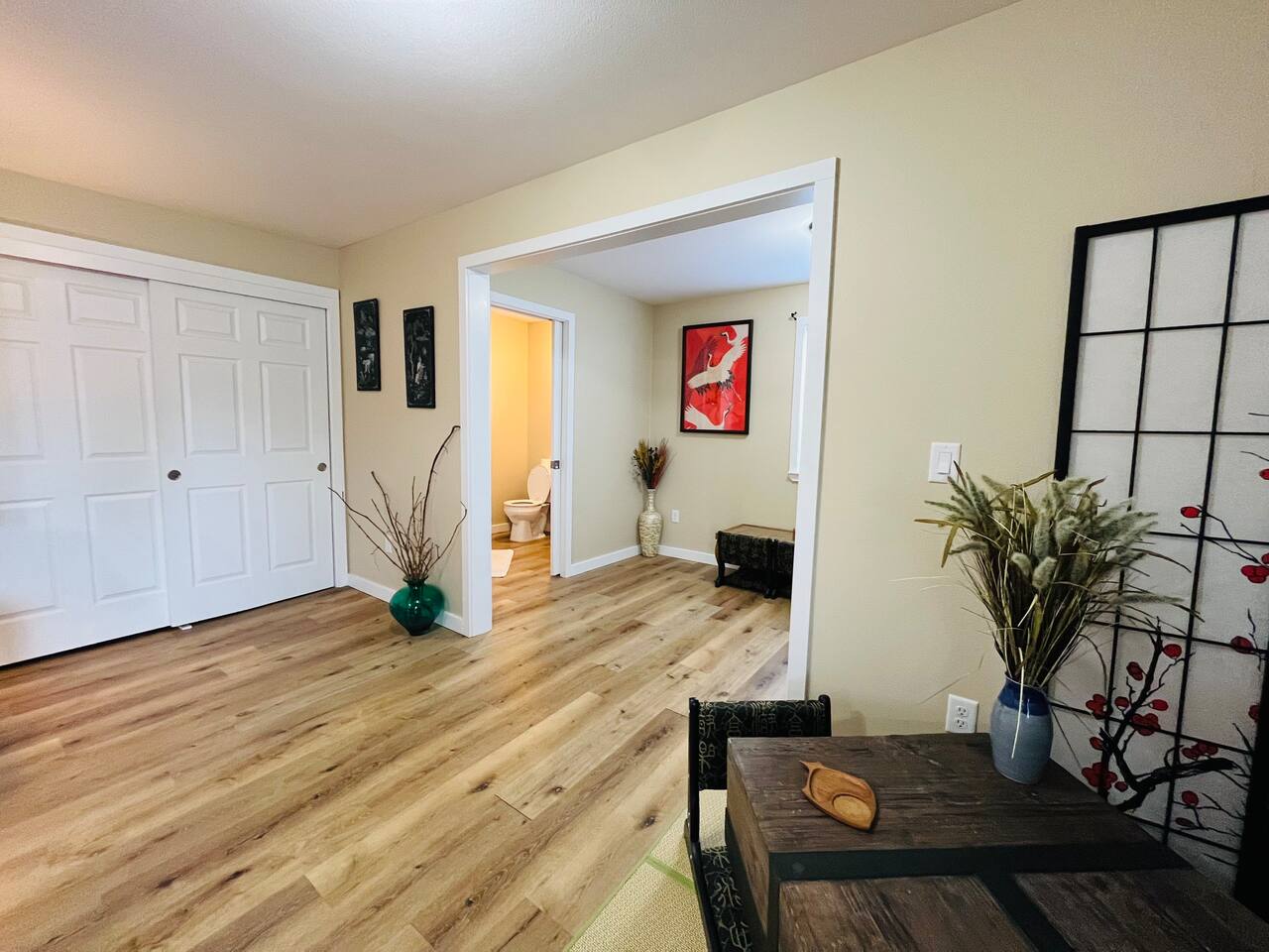 View from Far East bedroom into bathroom