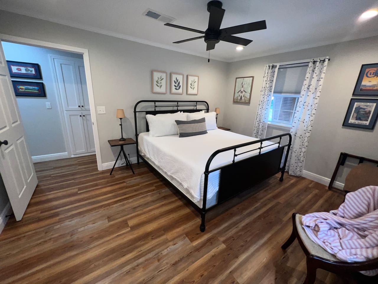 Bedroom 1 with a kingsize bed. 