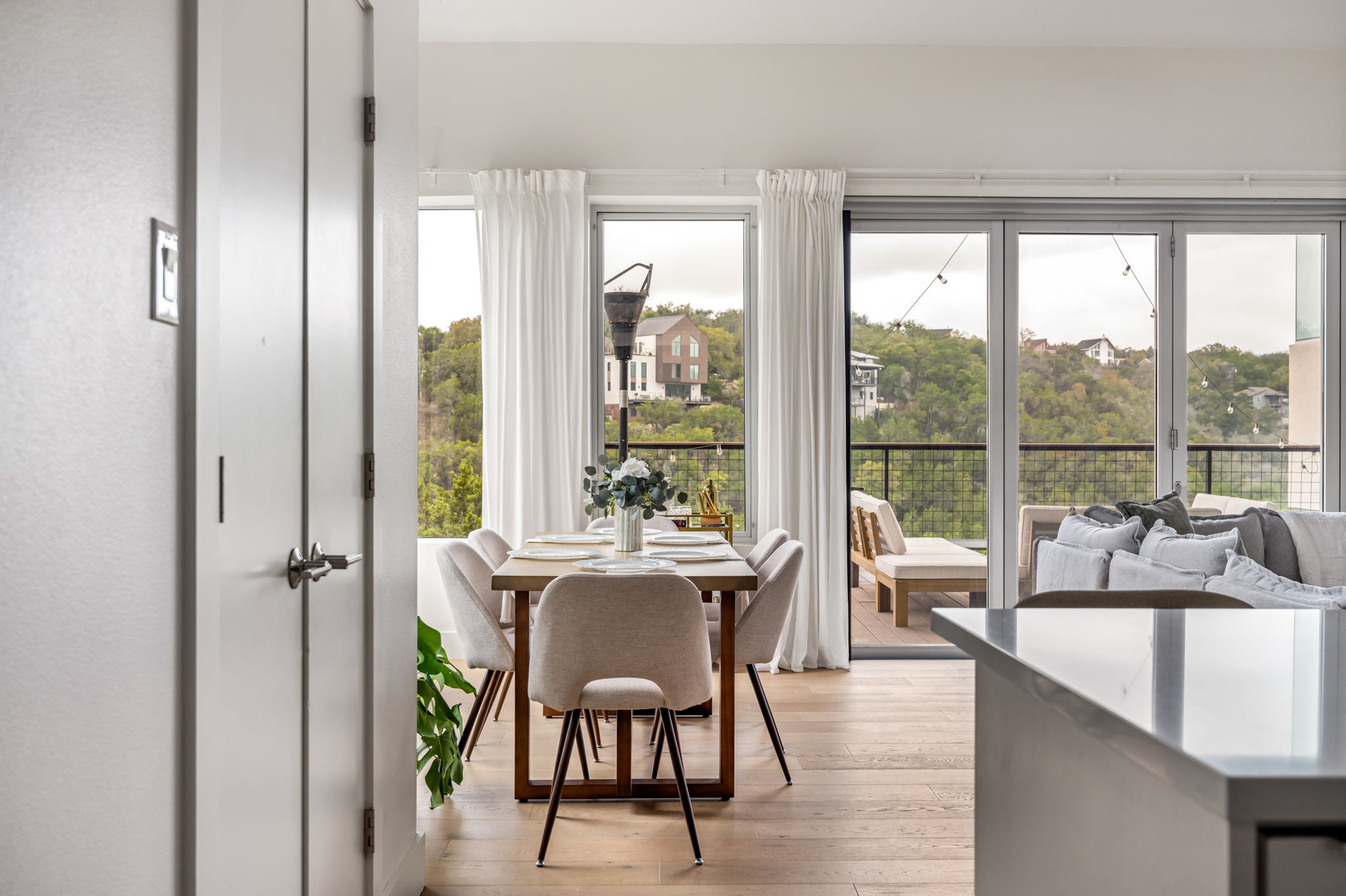 Open dining area that flows seamlessly into the living space