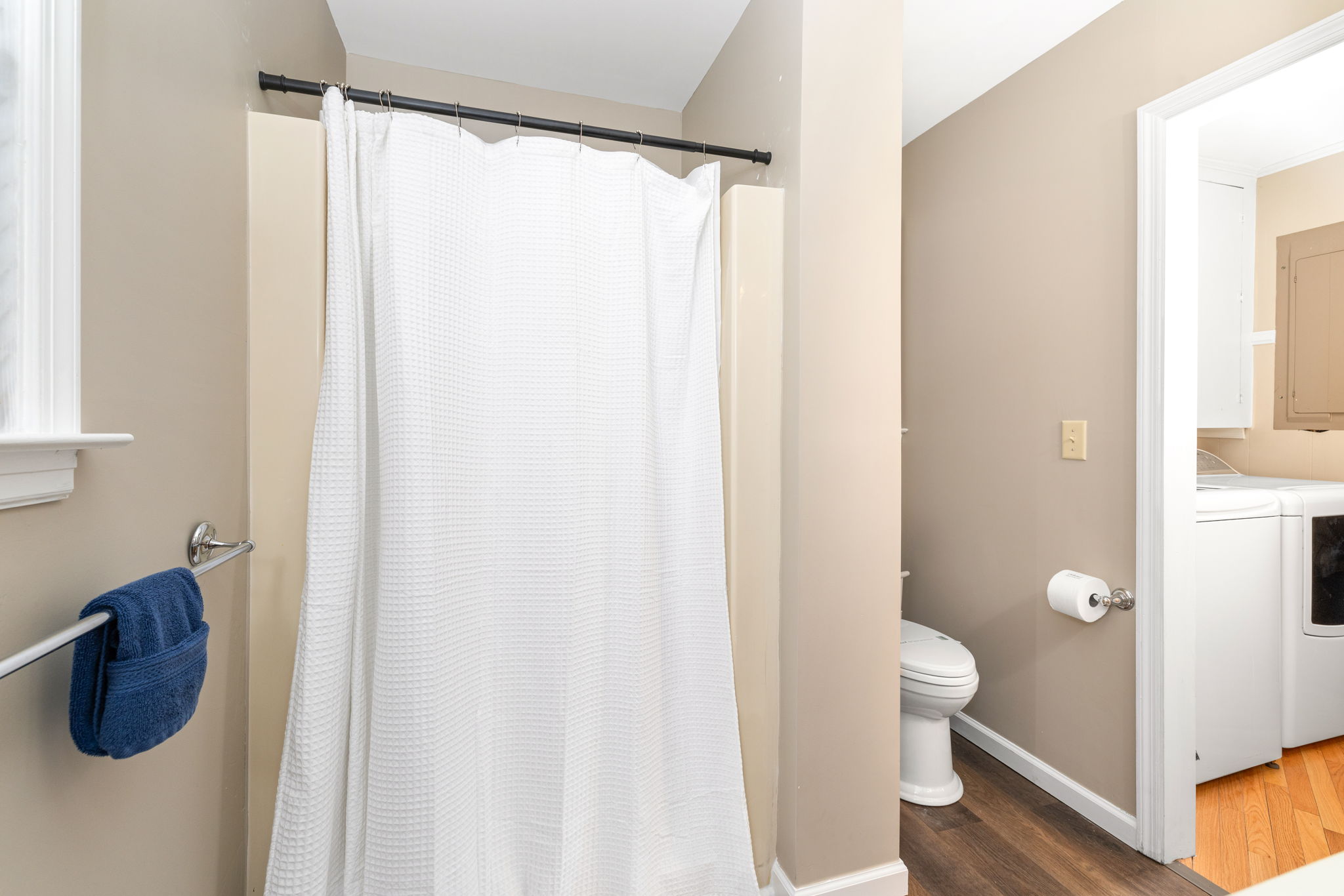 Bathroom Bliss: Refresh in a sleek space with modern fixtures and delightful accents!
