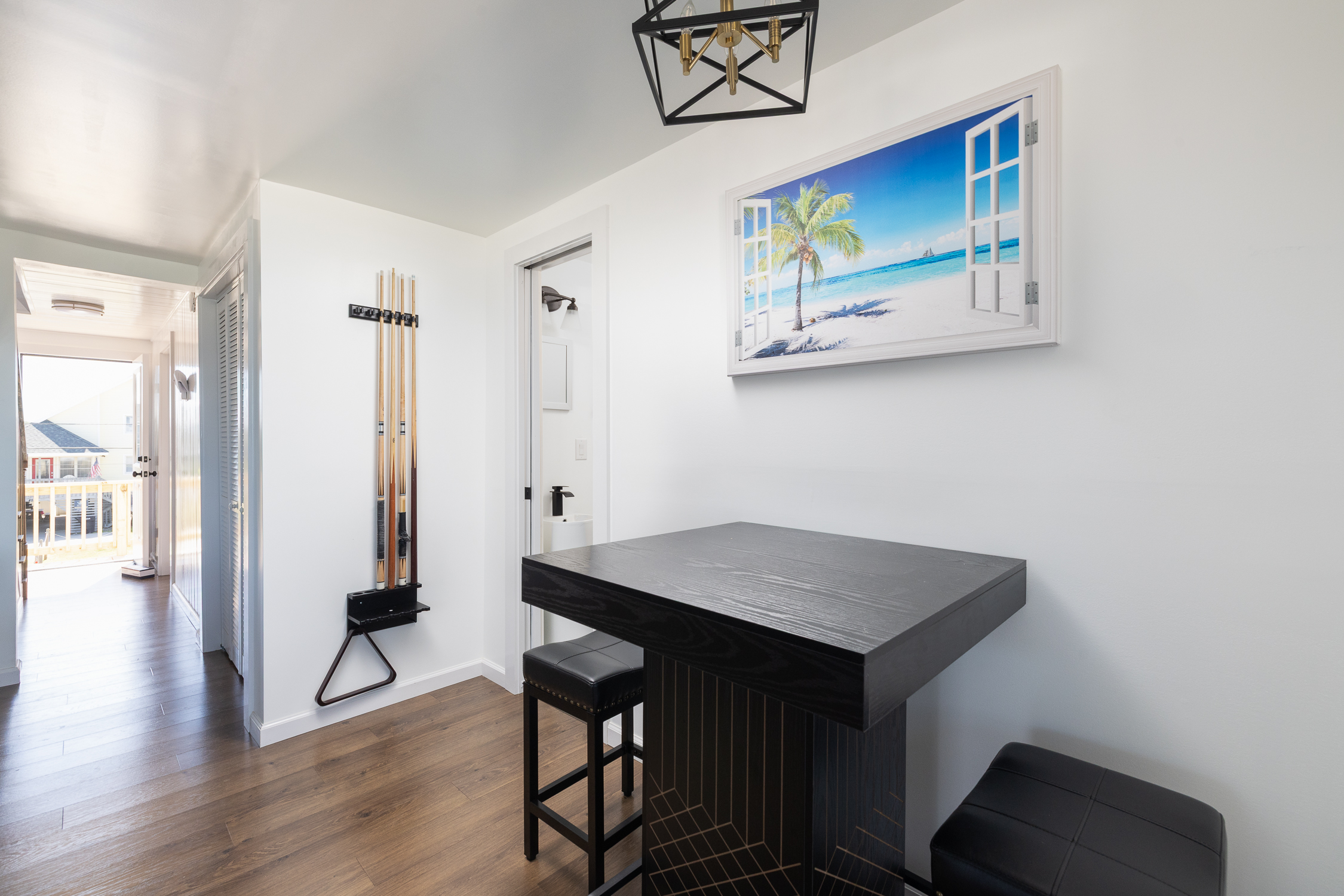 Game Room - Card Table & Main Entrance