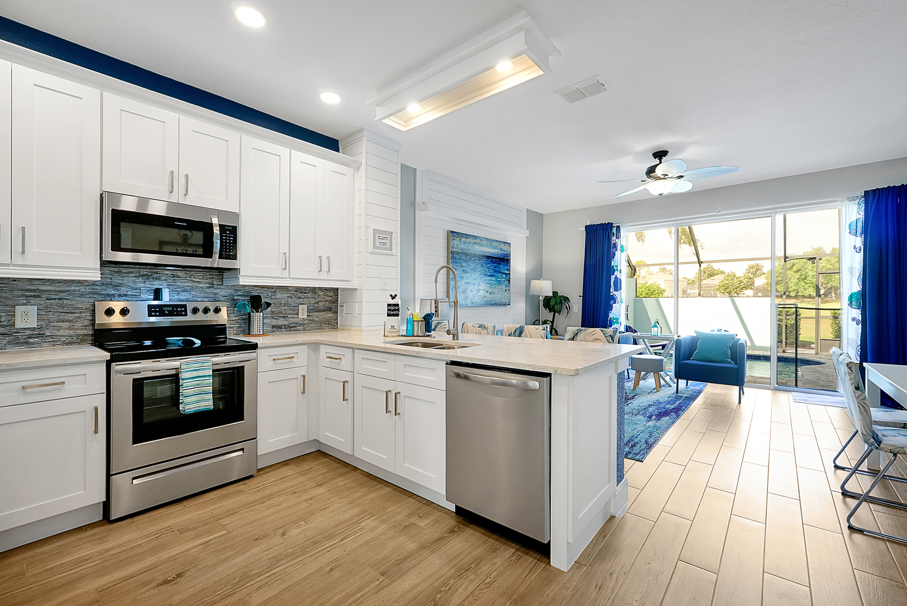 Views of the greenspace from the kitchen