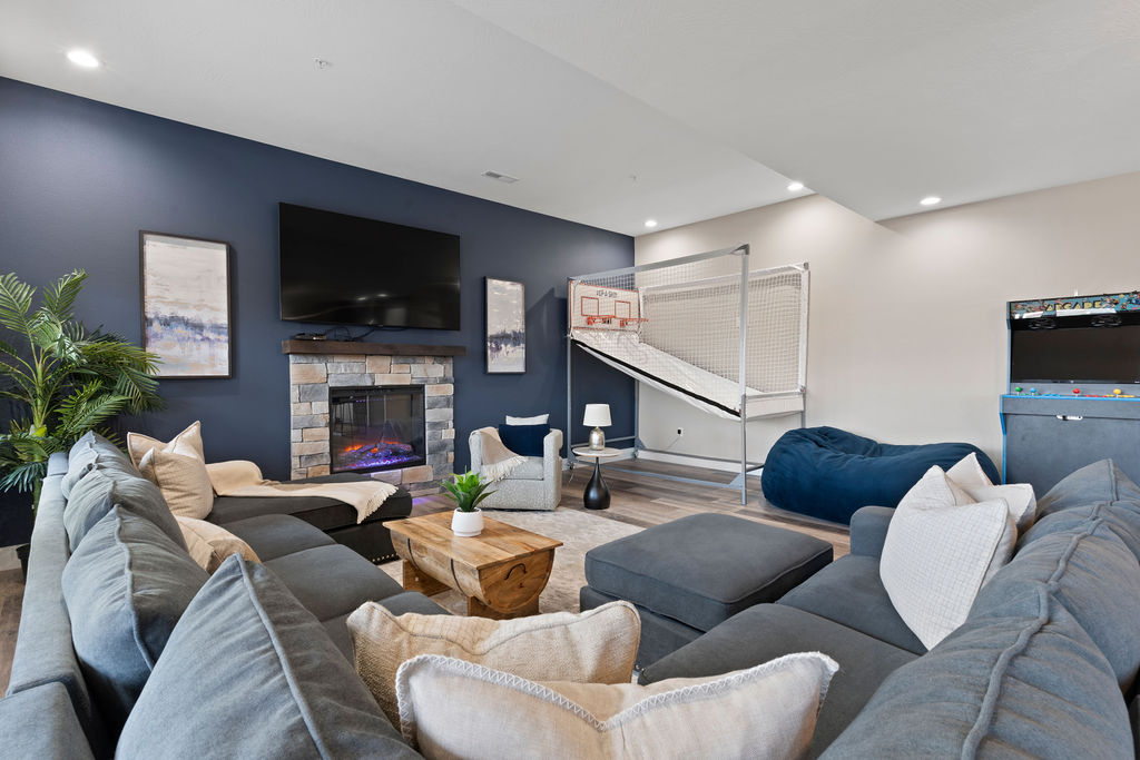 Pool table, shuffleboard, mini basketball, and arcade machines!