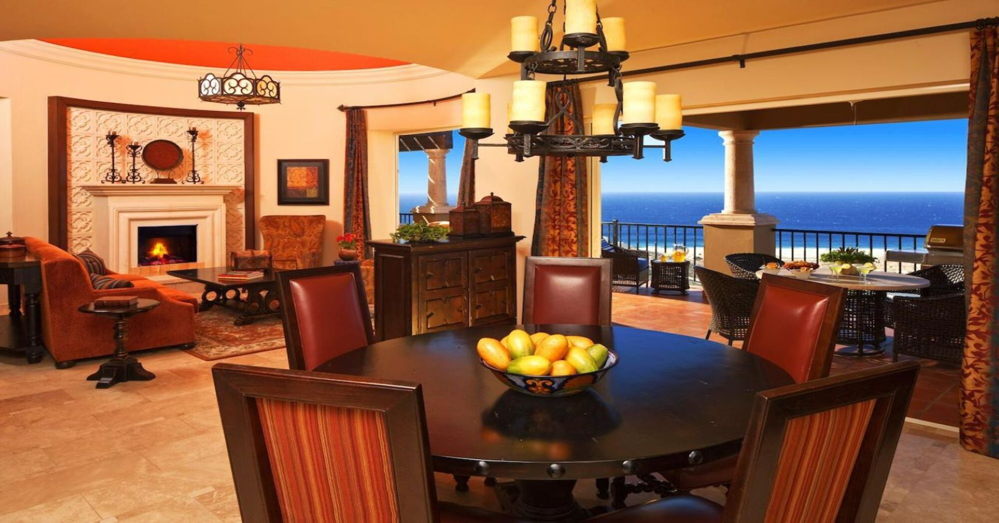 Living Dining Room over looking Pacific Ocean at Montecristo, Vacation Travel Exclusives