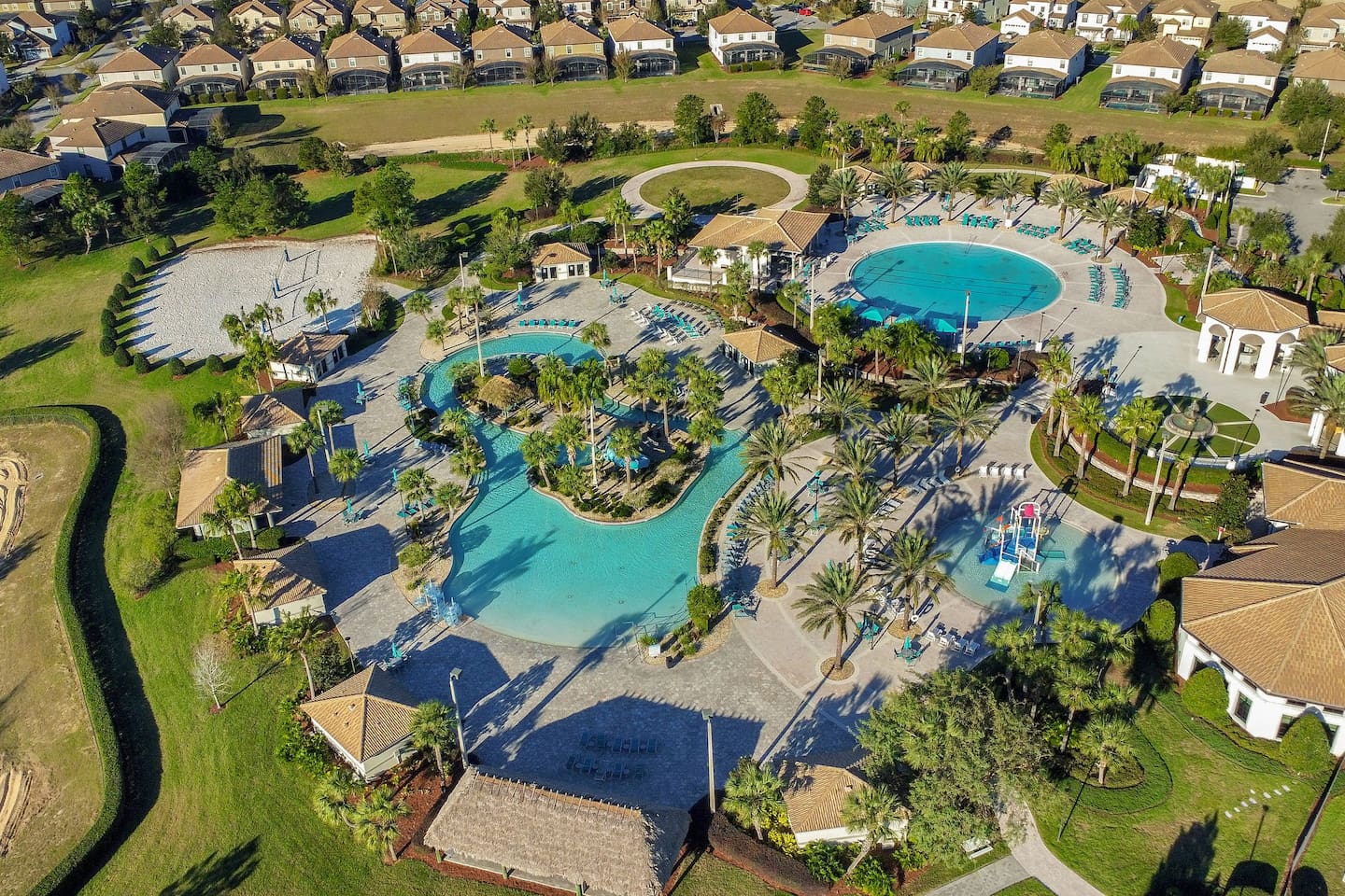 Aerial view of Oasis Club spaces.