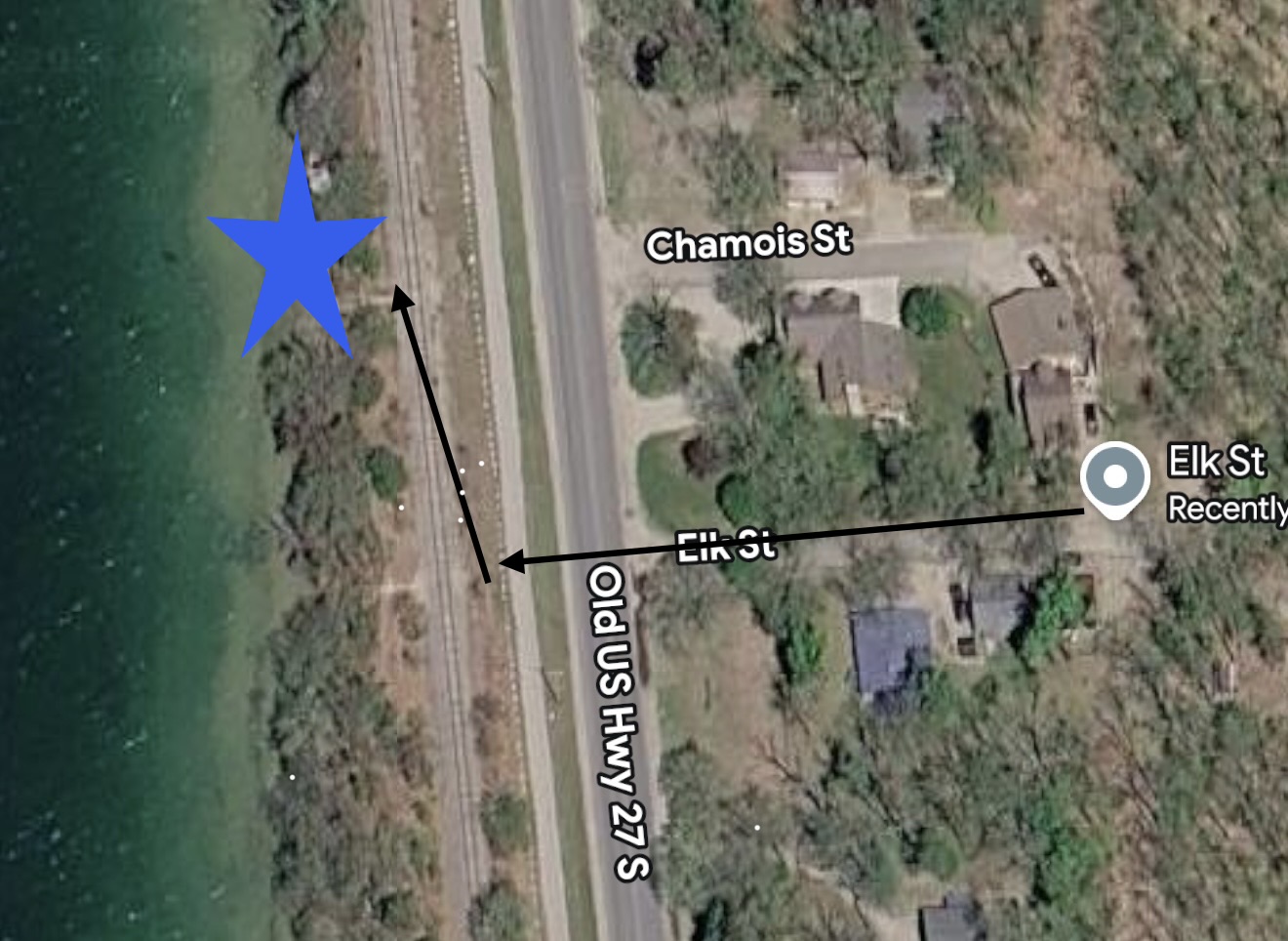 Walk to the lake/dock: requires walking down 20 concrete steps without handrail