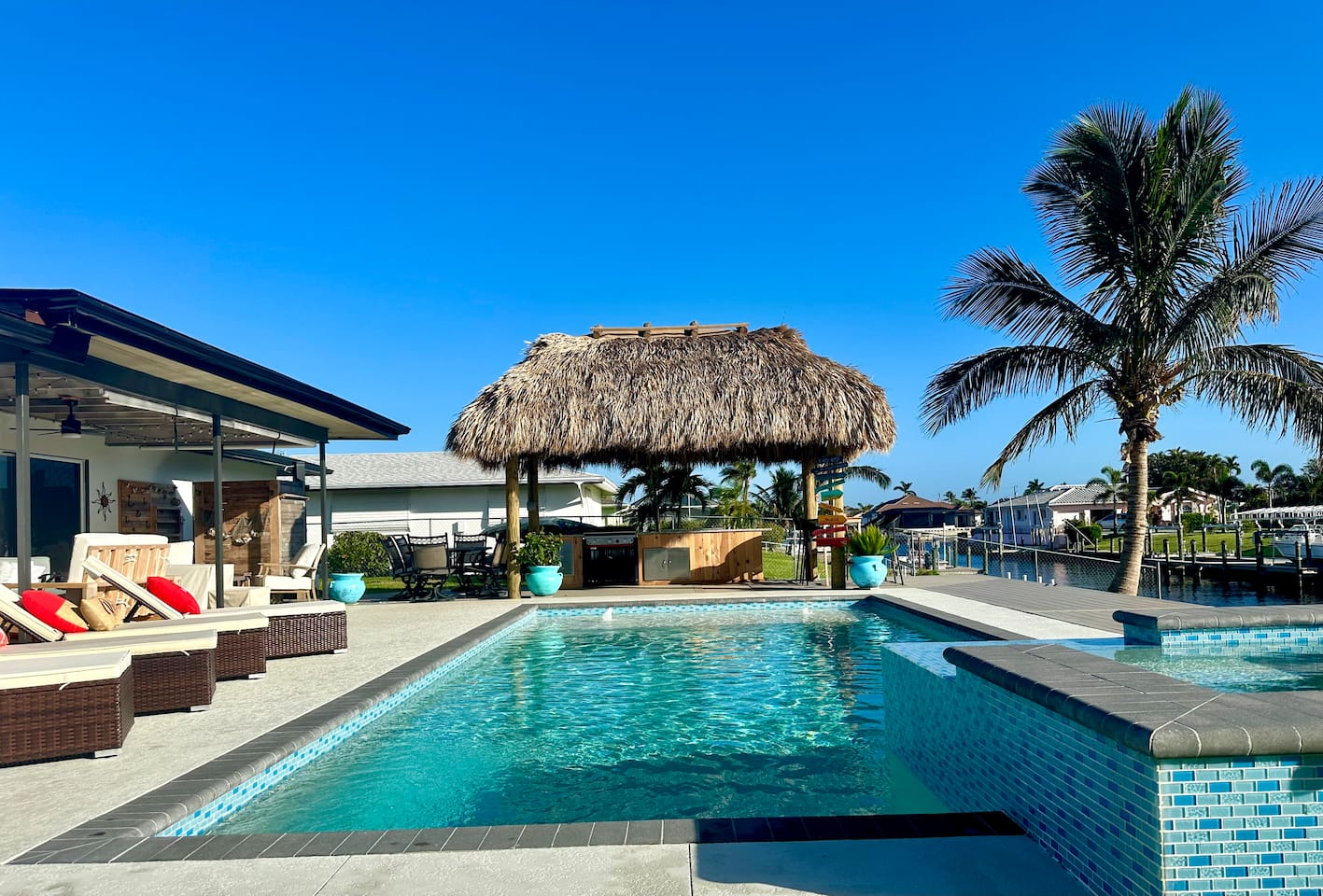 Saltwater pool and SPA