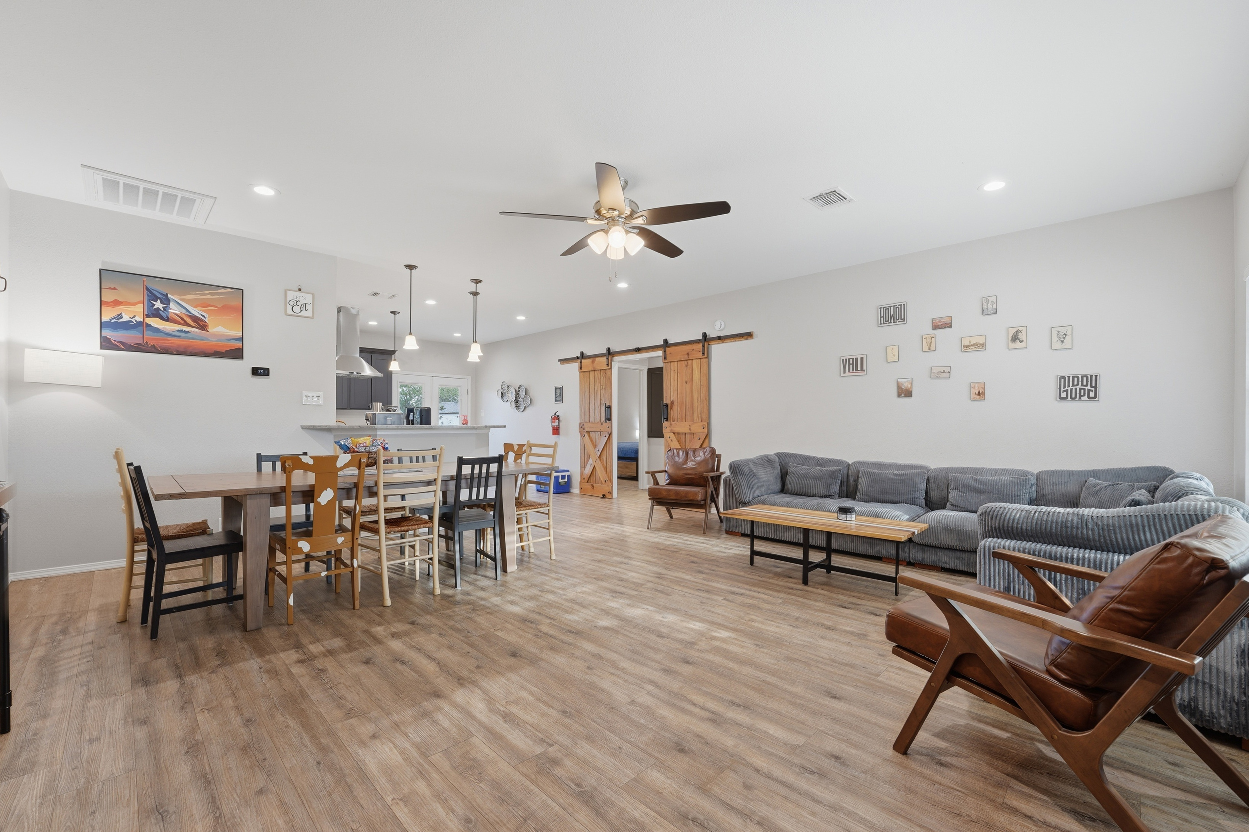 Open living space — relax, stream, or gather between activities