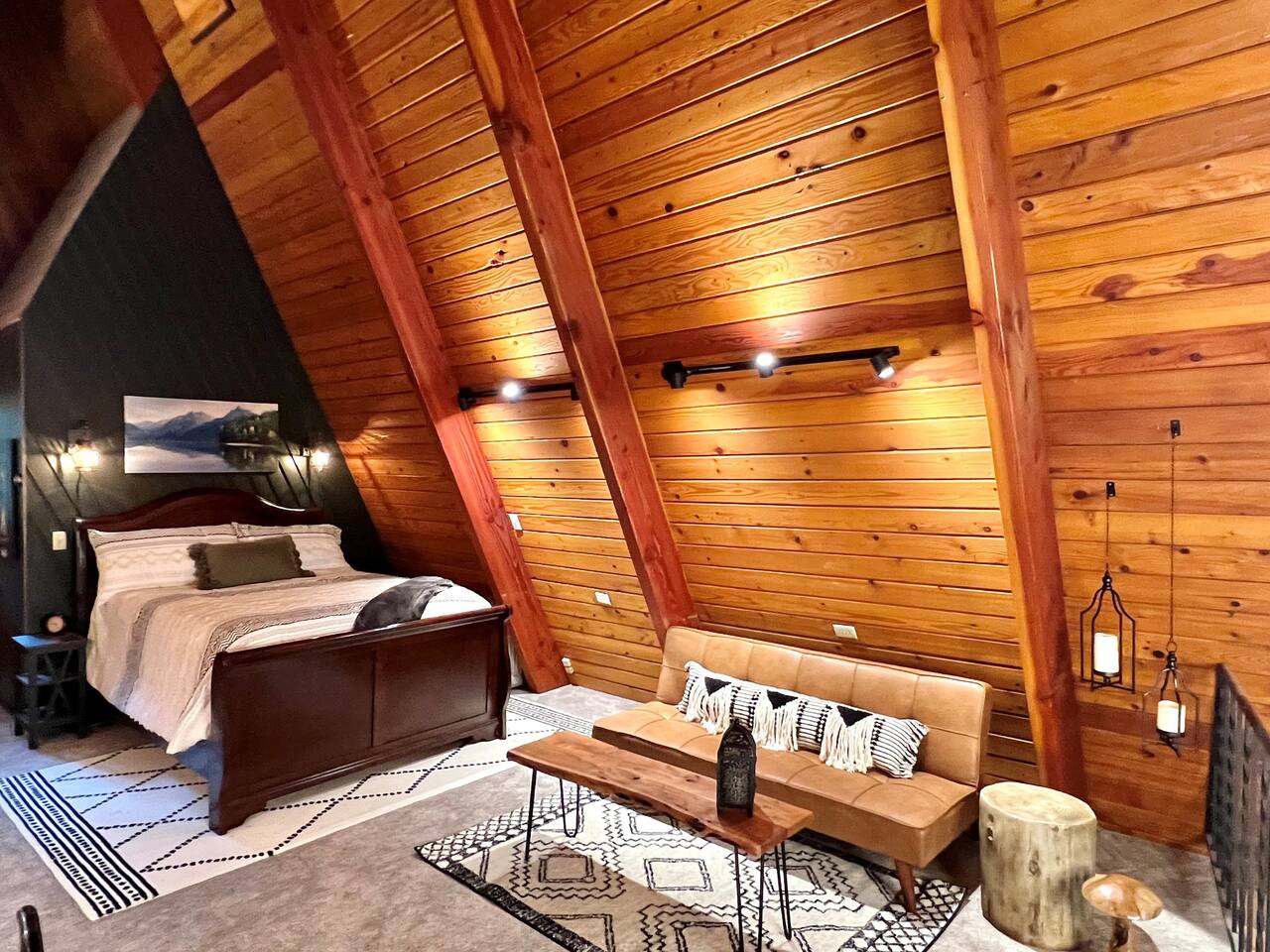 Queen Bed & Relaxation Station