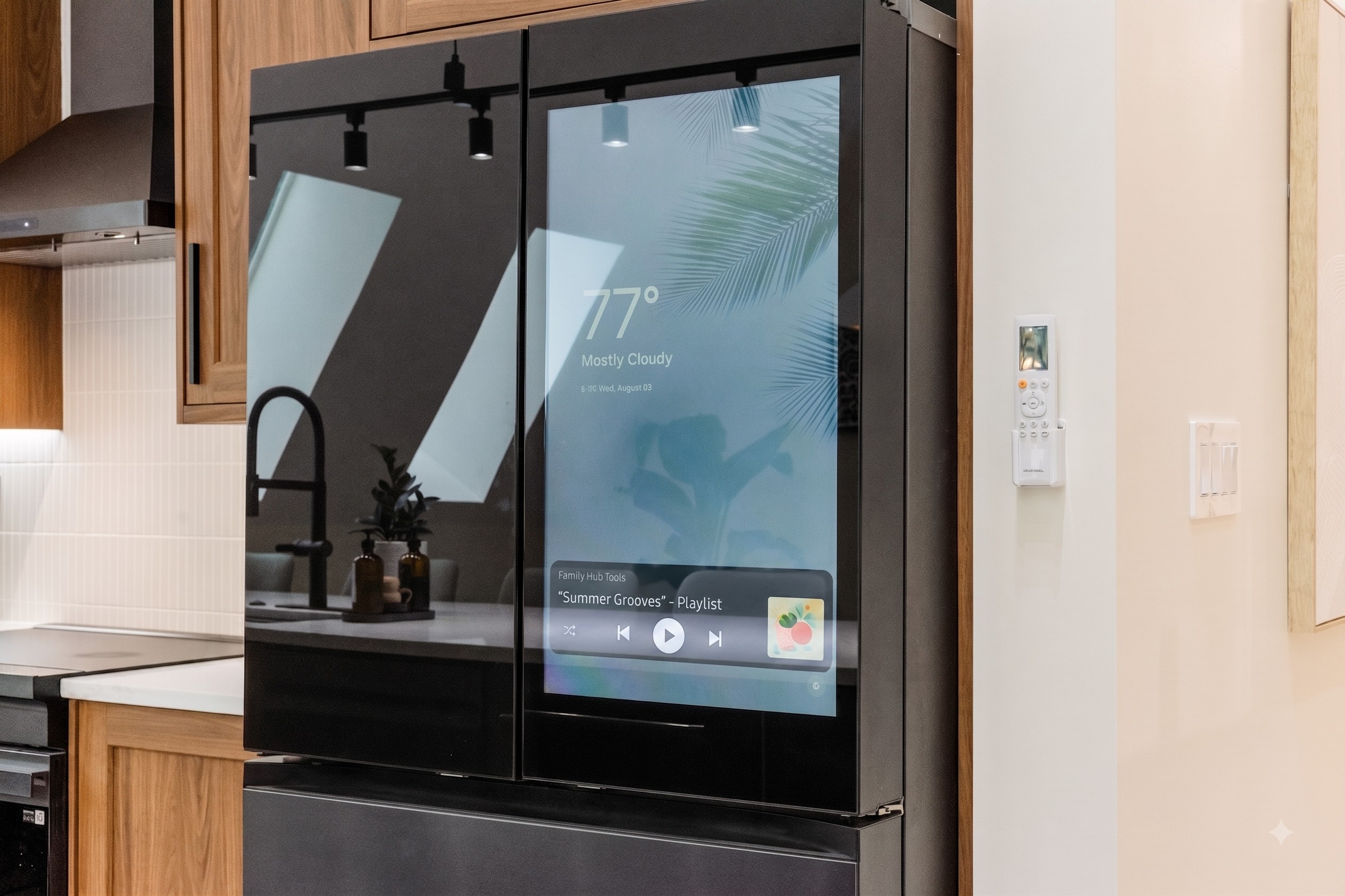 Smart fridge that tells you the weather