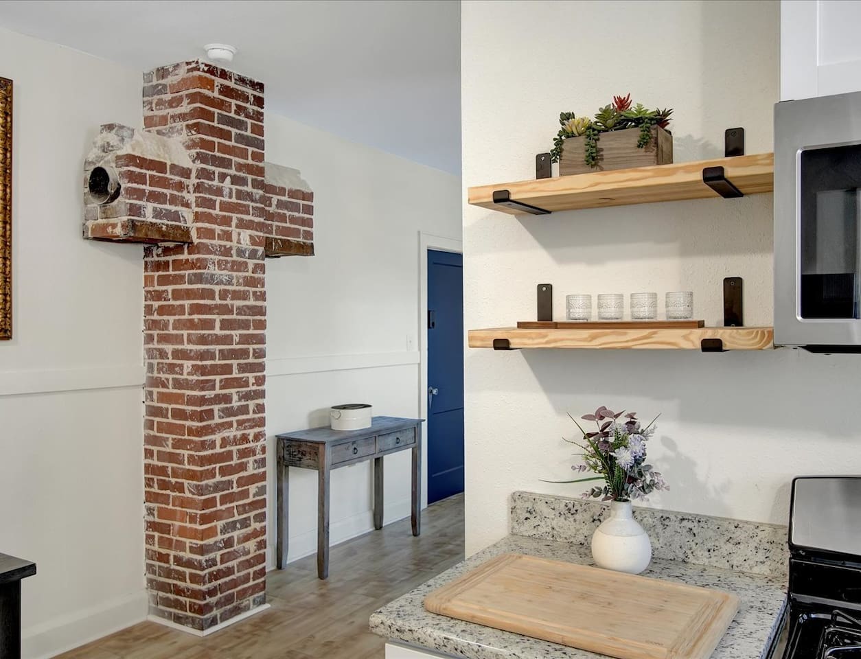 kitchen to living area