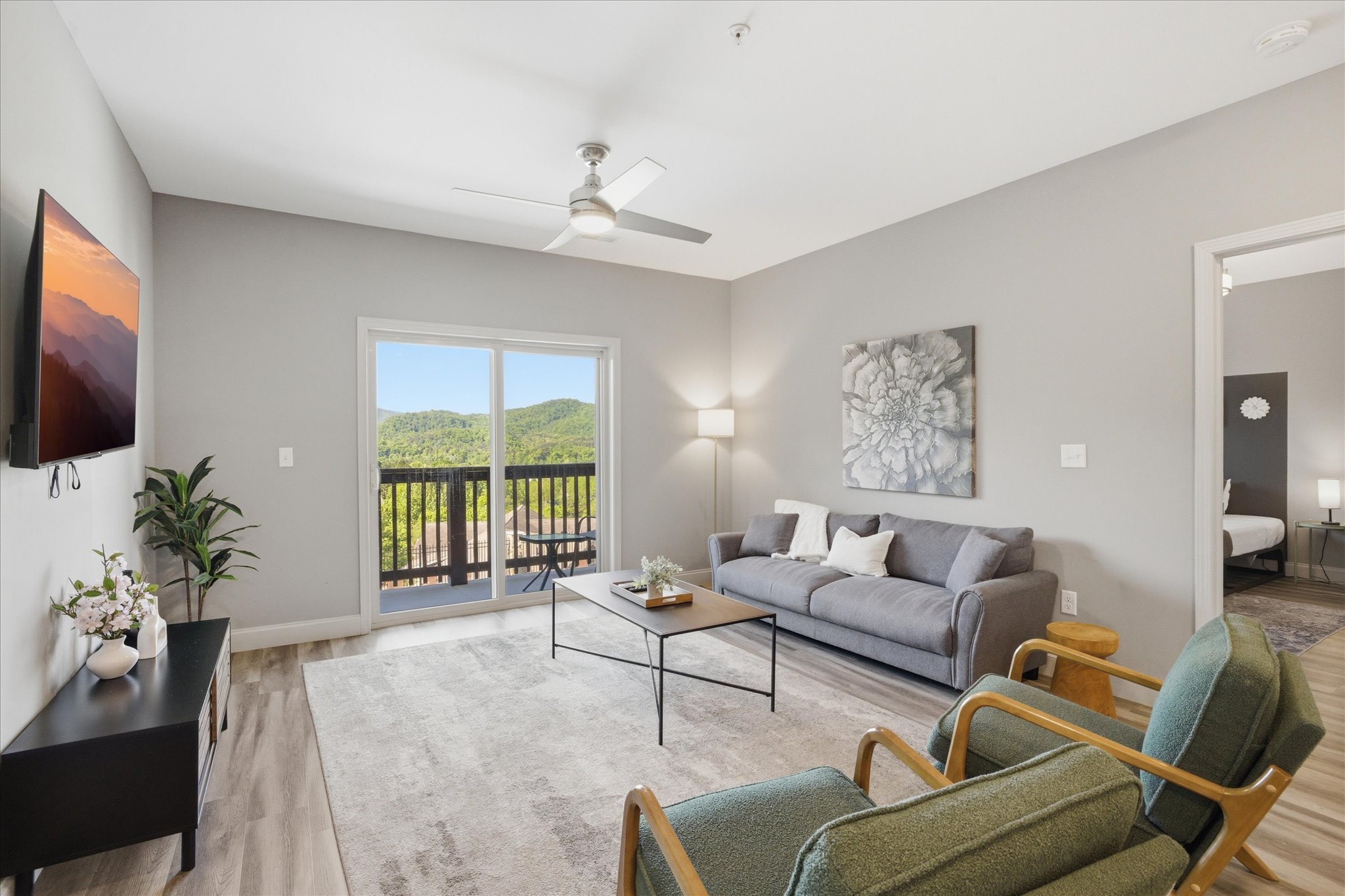 In Unit 1, this is where everything comes together—plenty of seating, an open layout, and a TV ready for movie nights or game days. It’s easy to settle in and stay awhile.