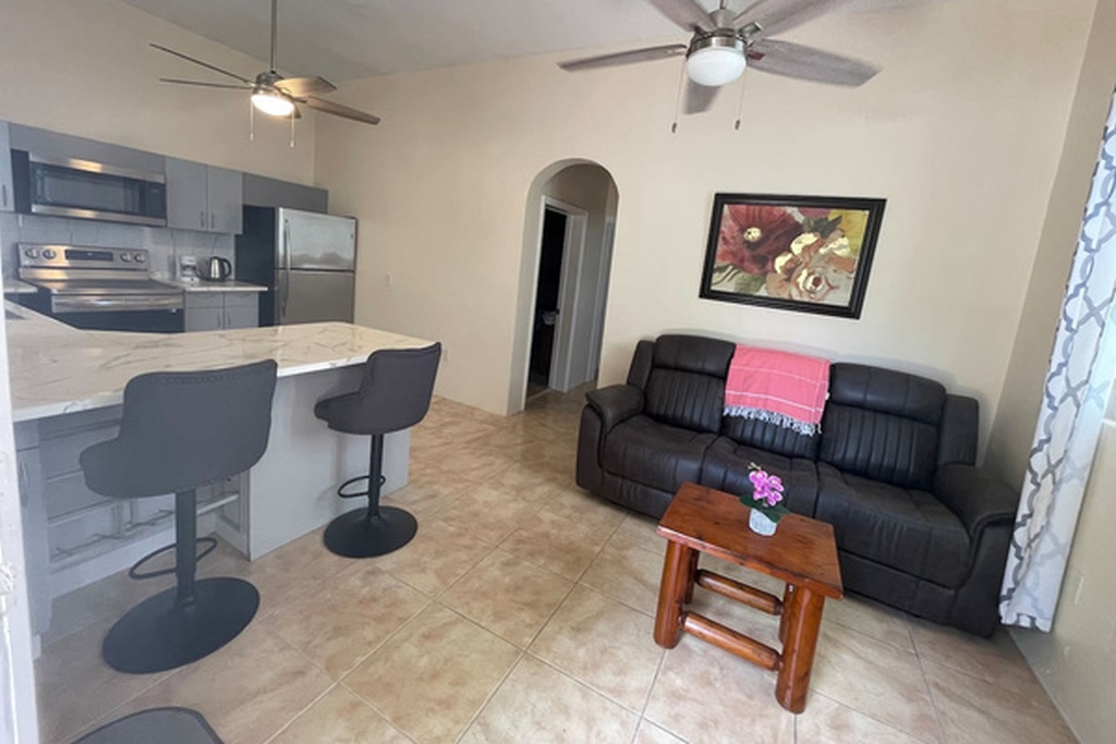 Open Layout: Kitchen/Dining Area, Living Room