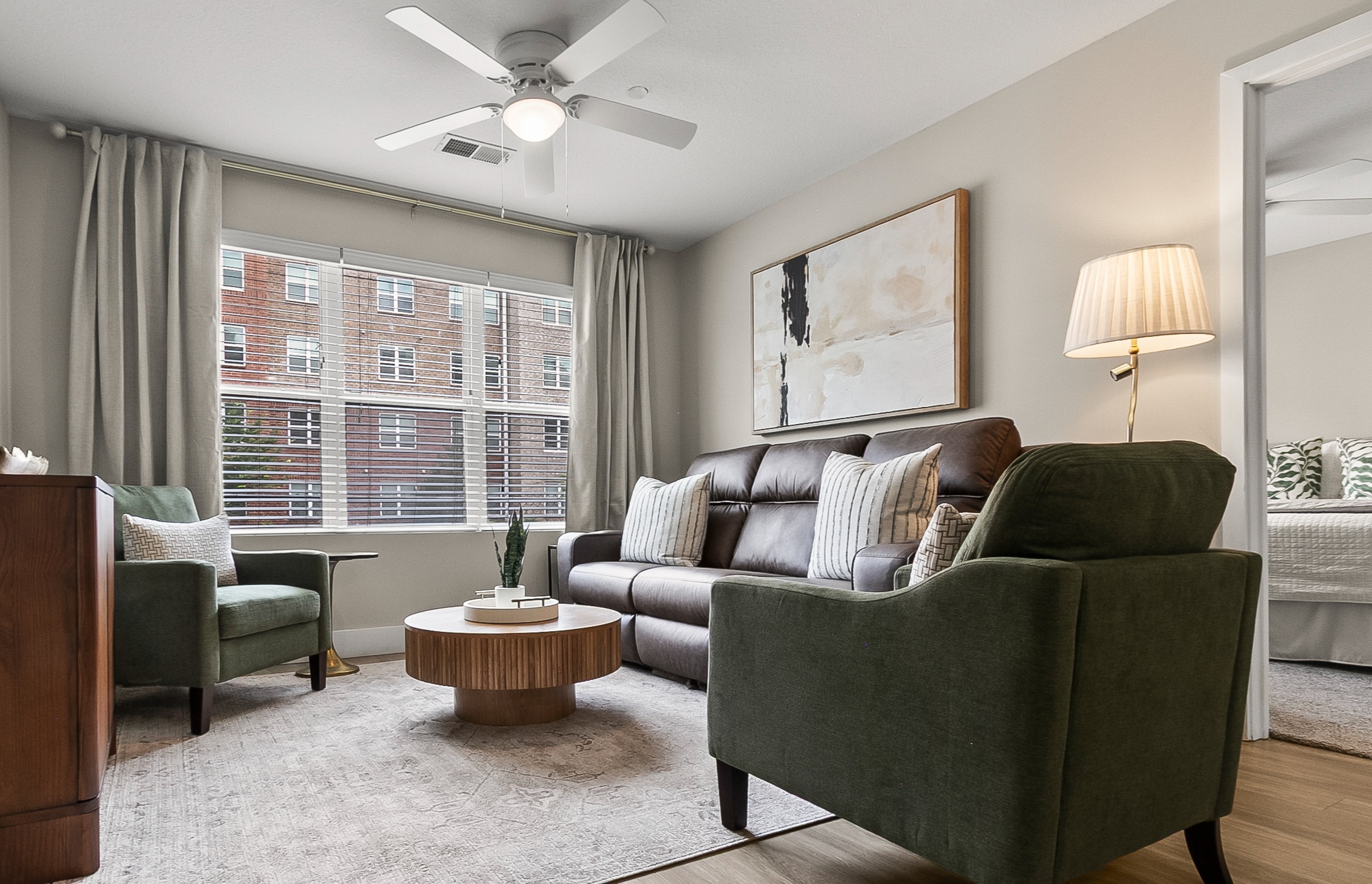Living Room with Reclining Couch