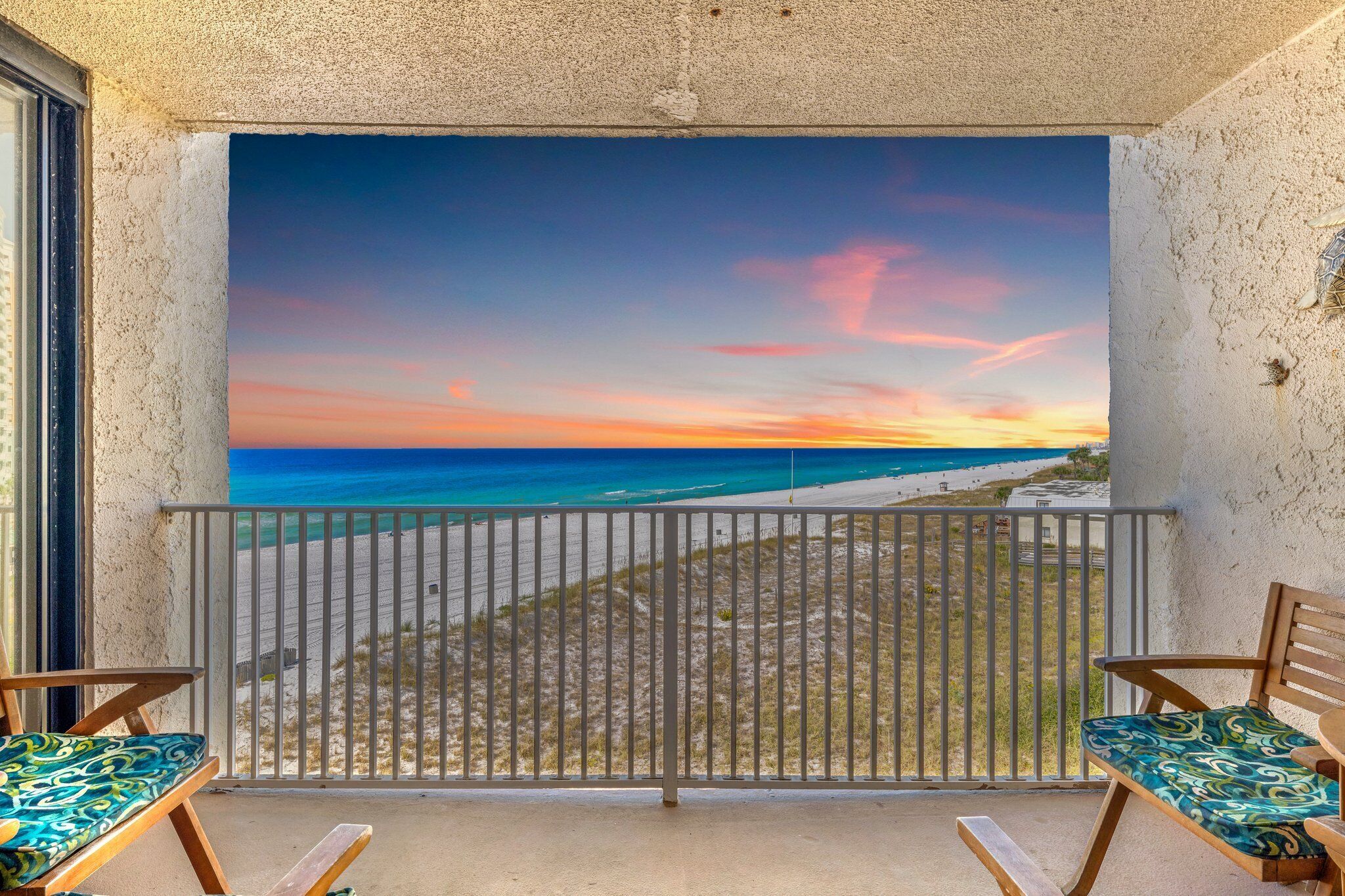 Beautiful sunset from your private balcony