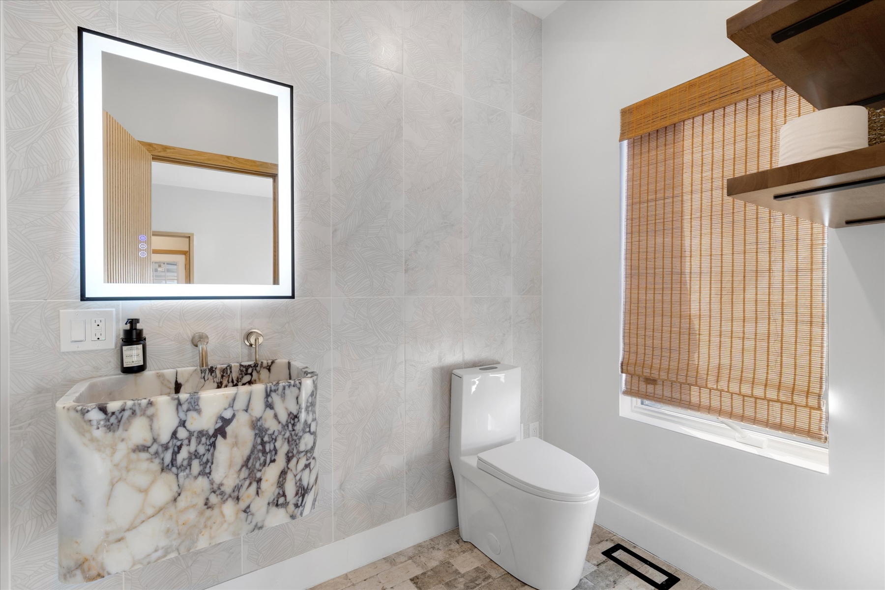 Half Bathroom off the kitchen.  