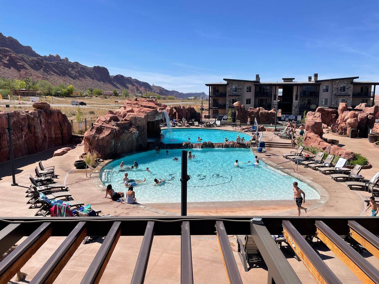 View from upper terrace lounge