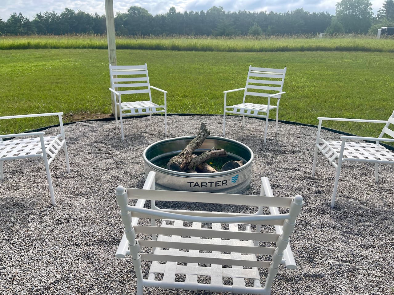 Fire pit available for our guests.