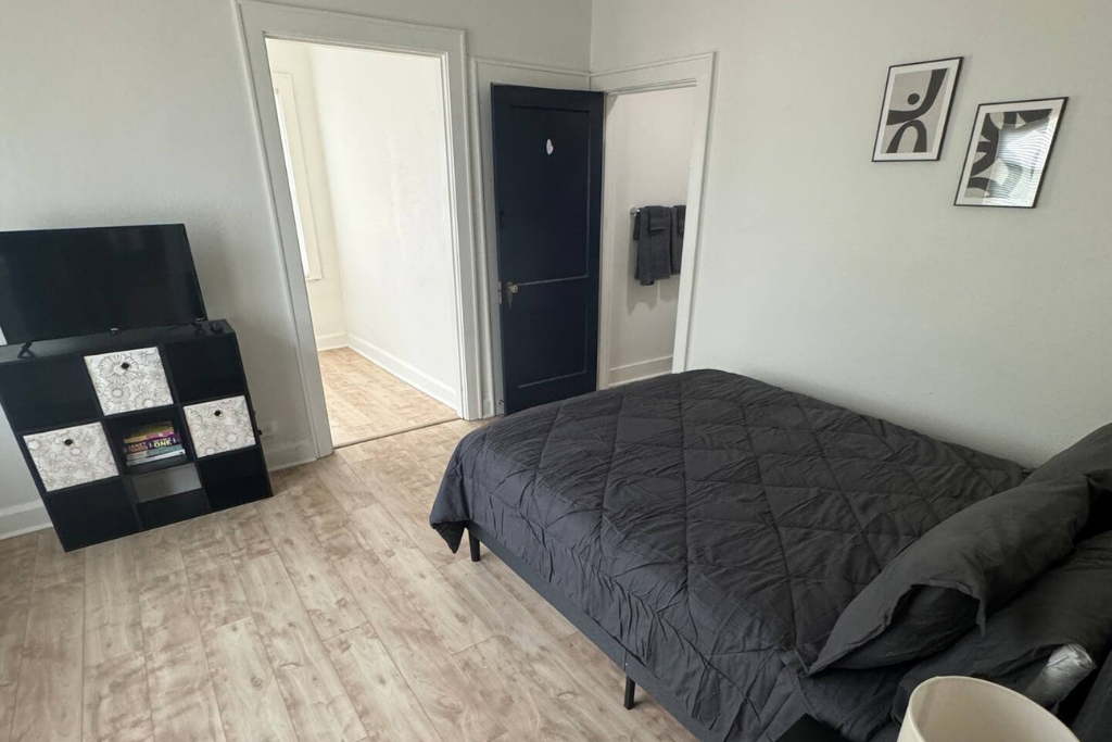 bedroom with bathroom