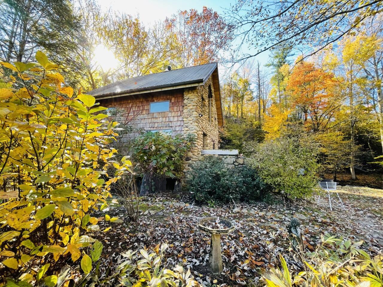 Lovely Stone Cottage bathed in the Fall light