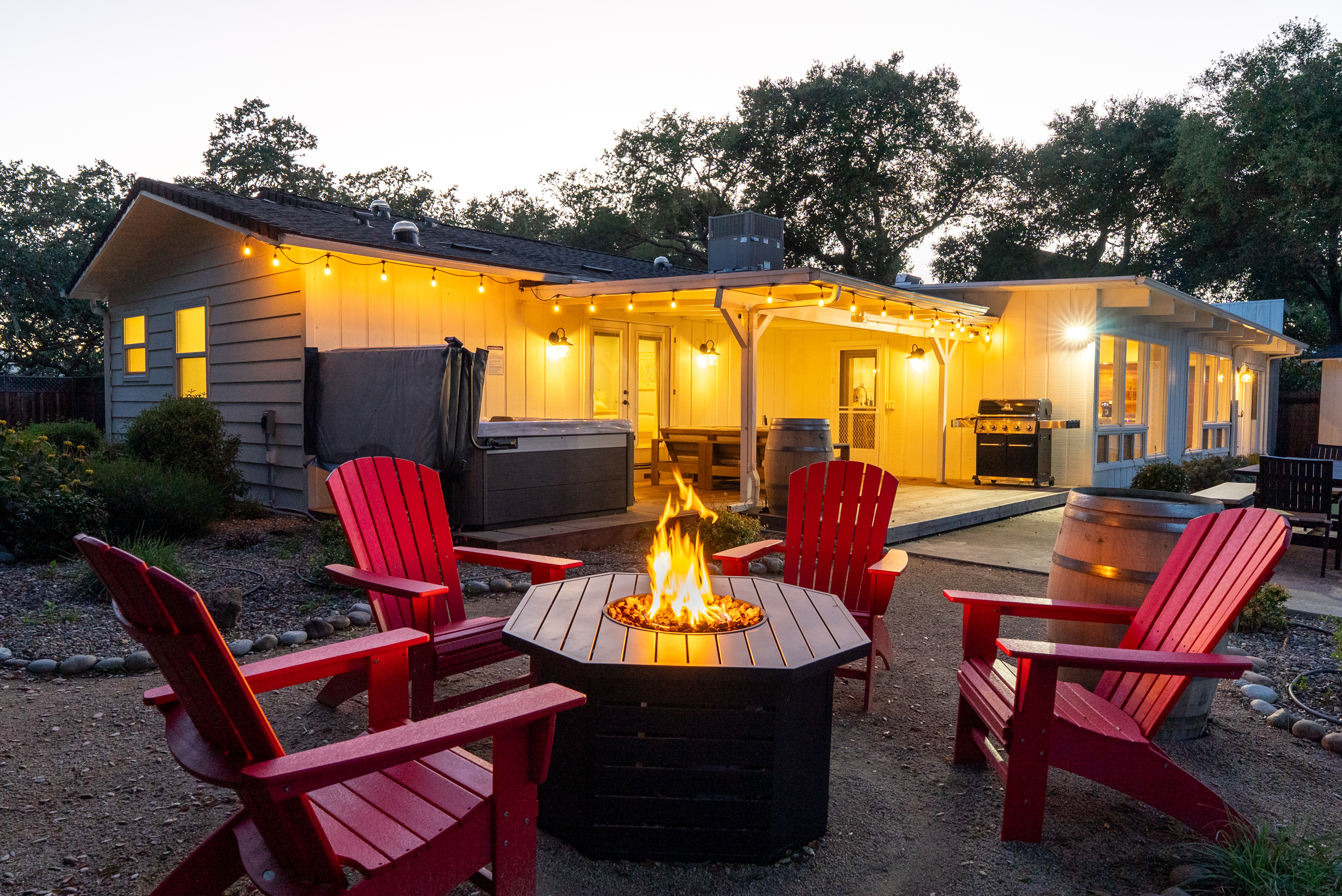 End your night with toasted marshmallows and a peaceful, star-filled sky.