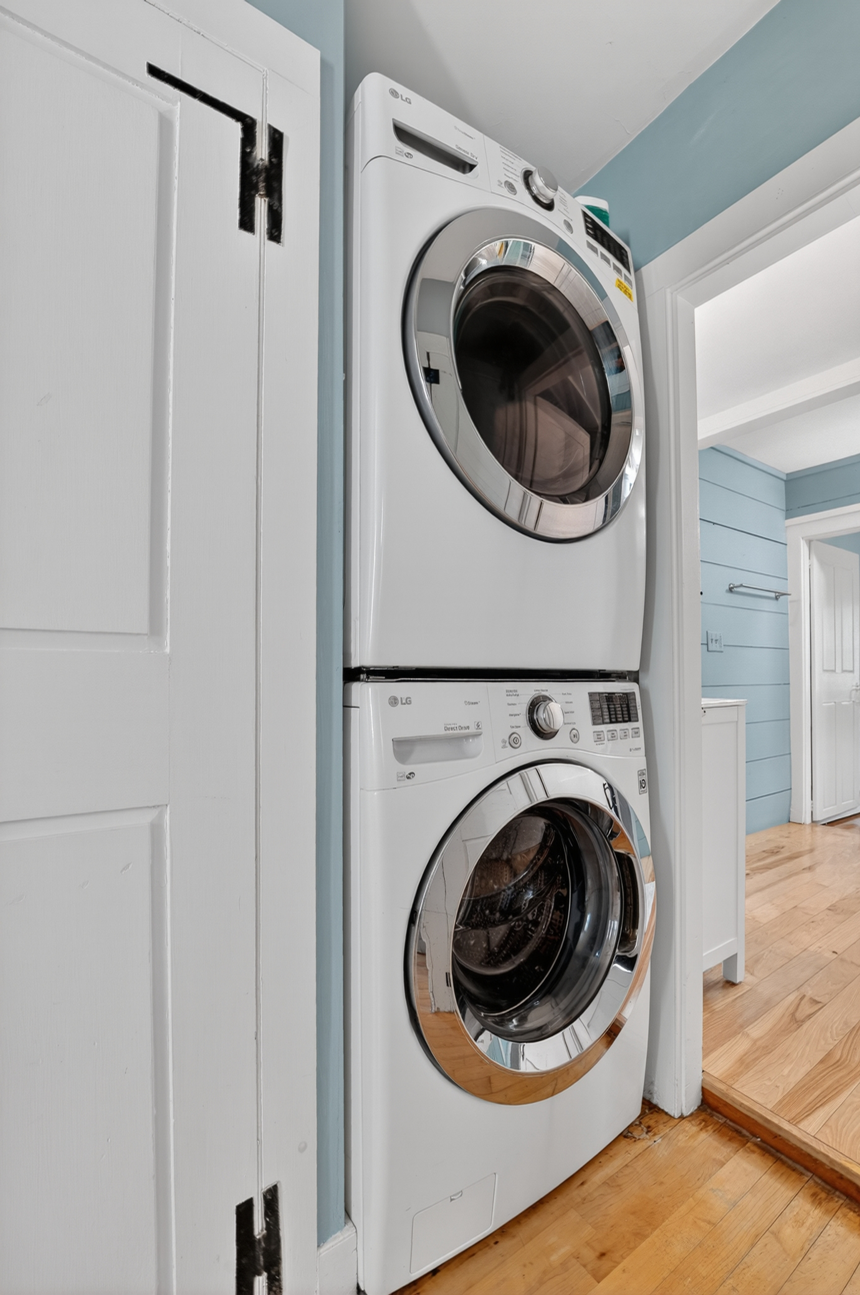 In-home washer and dryer make it easy to keep up with laundry during extended stays.