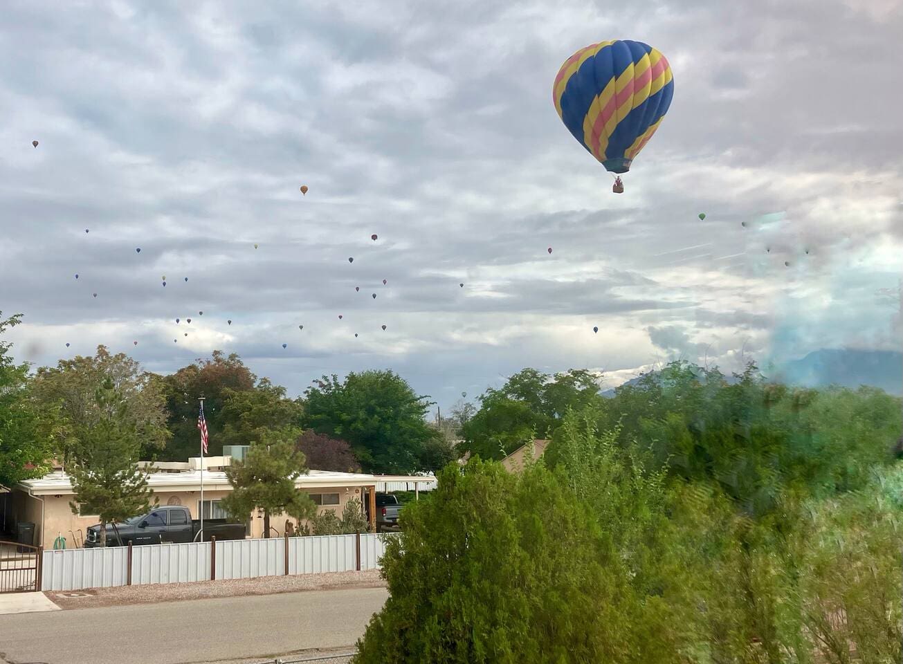 The balloon fiesta runs in October but you can see them almost every day on cool weather mornings. 