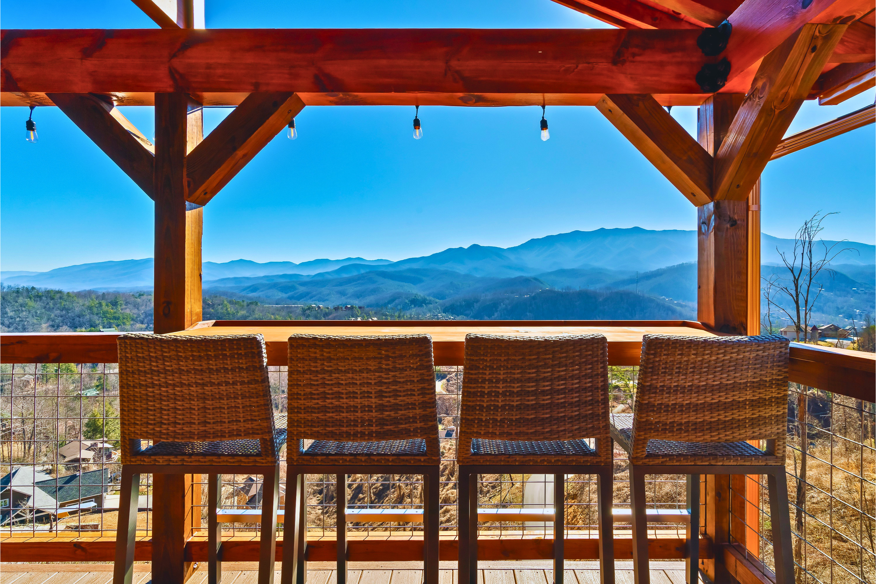 VIEWS from the outdoor bar on the second floor deck
